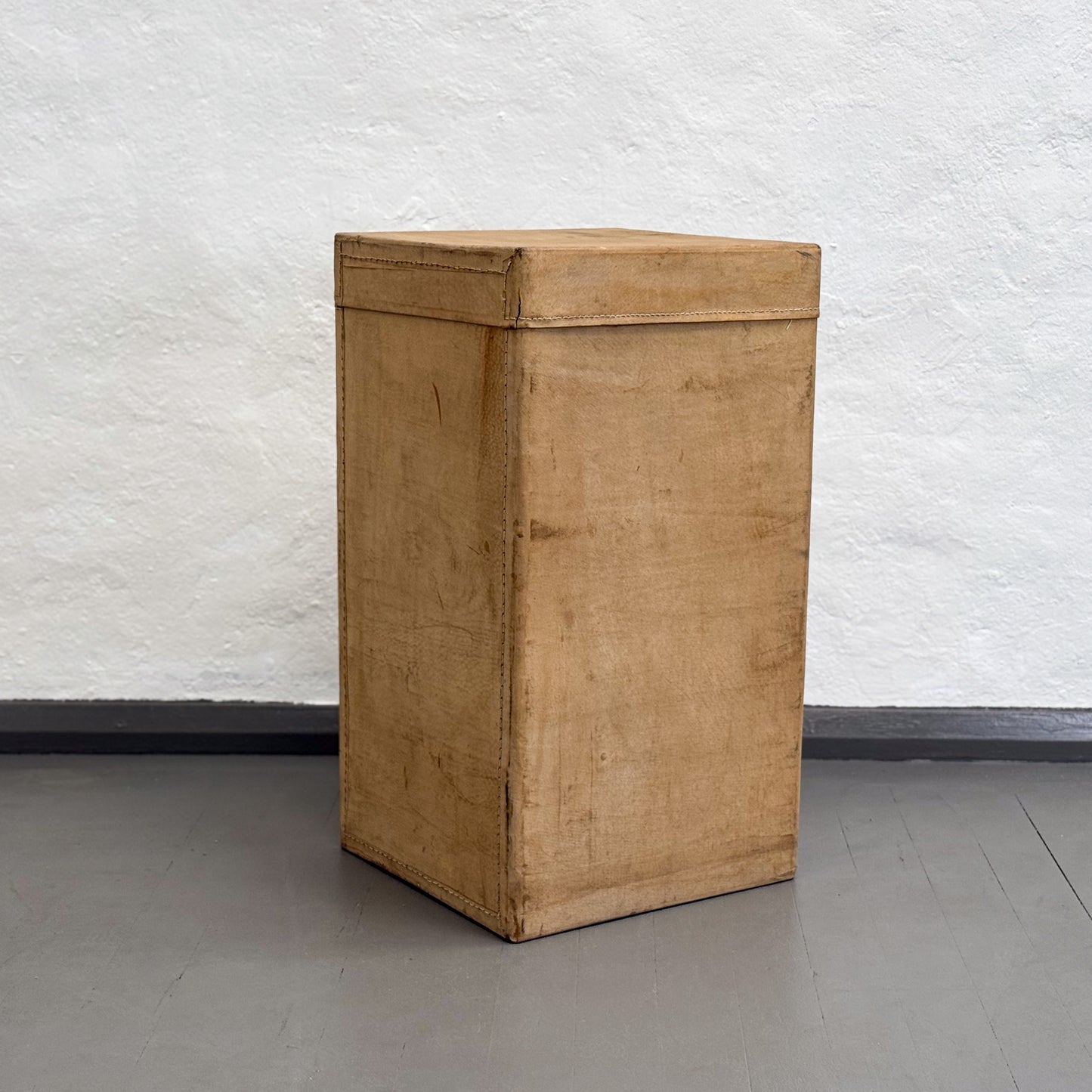 Tall Leather Storage Box