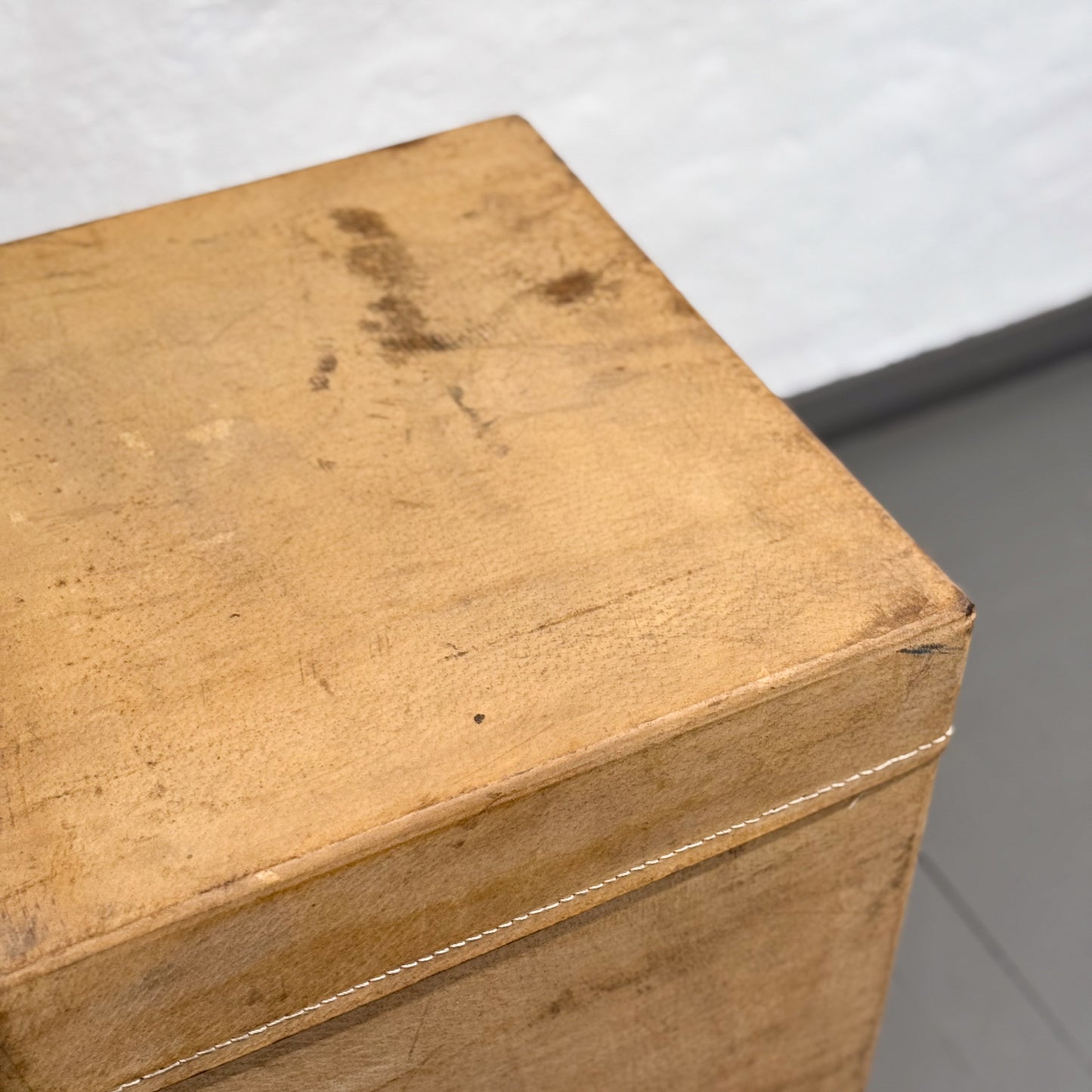 Tall Leather Storage Box