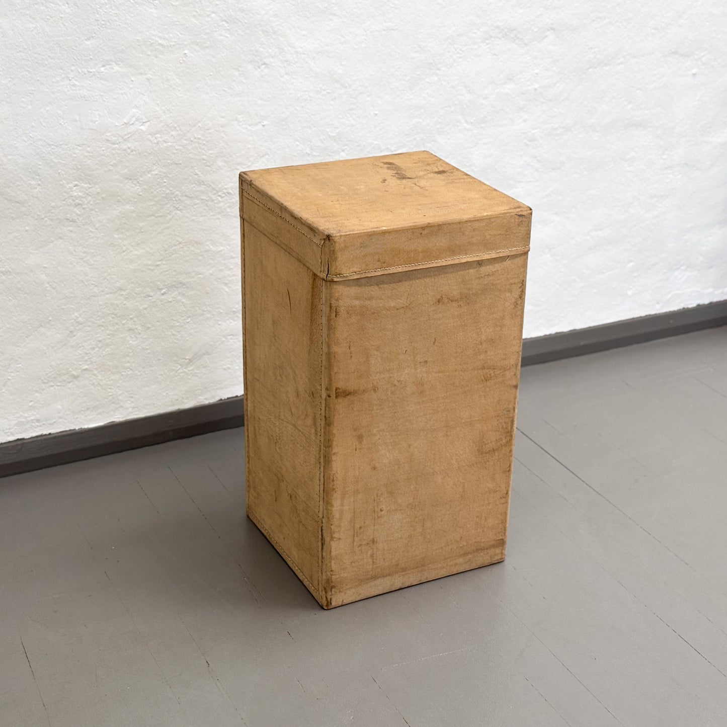 Tall Leather Storage Box