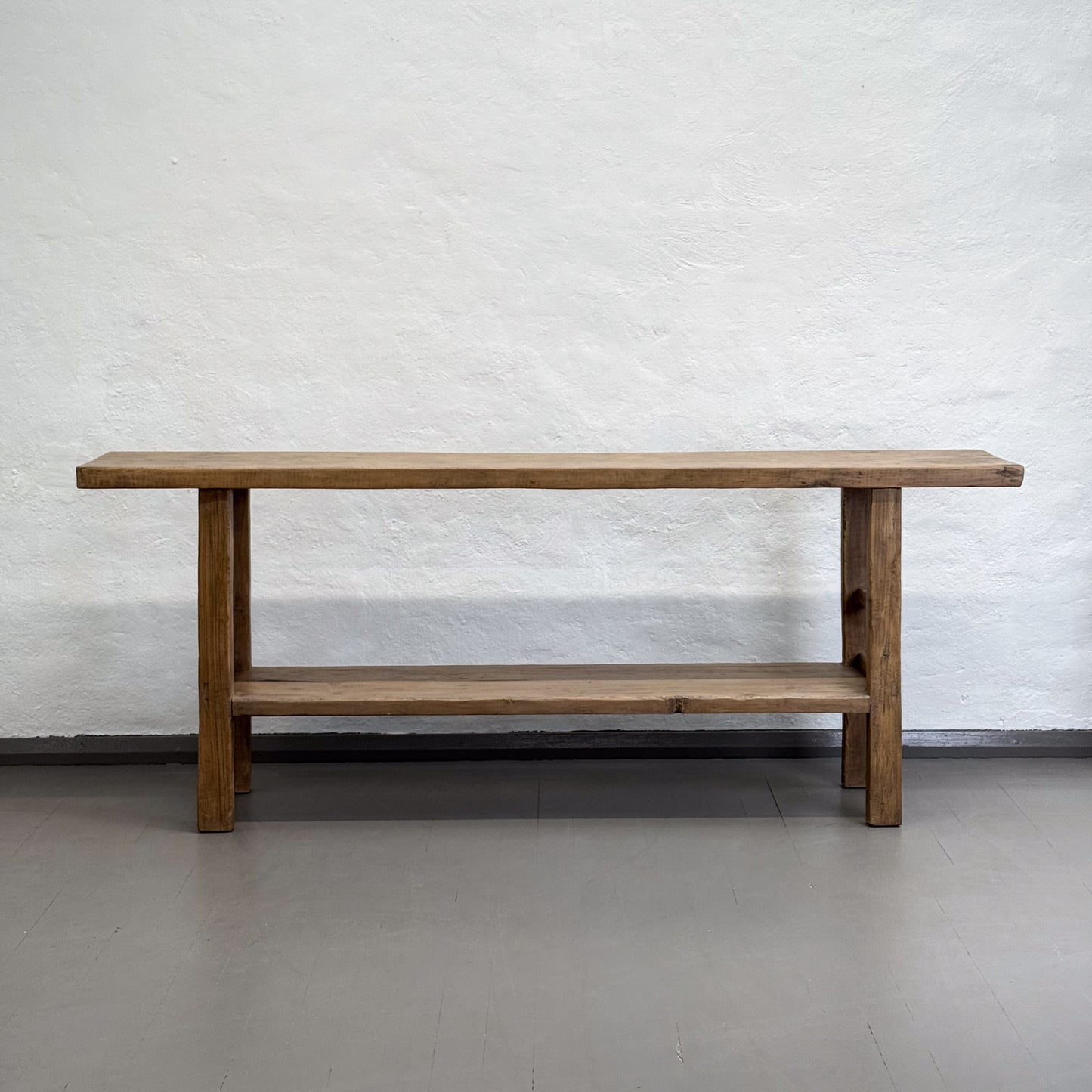 Pear Wood Console with Shelf
