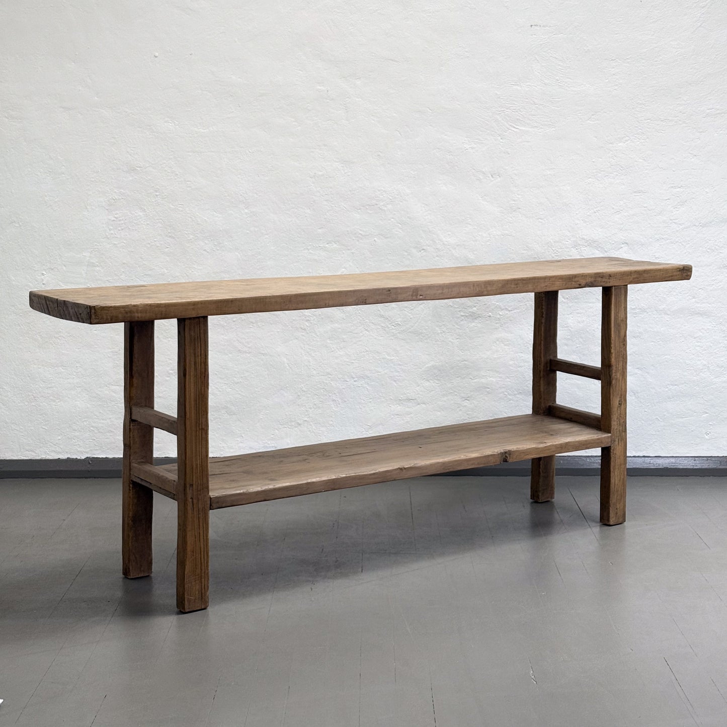 Pear Wood Console with Shelf