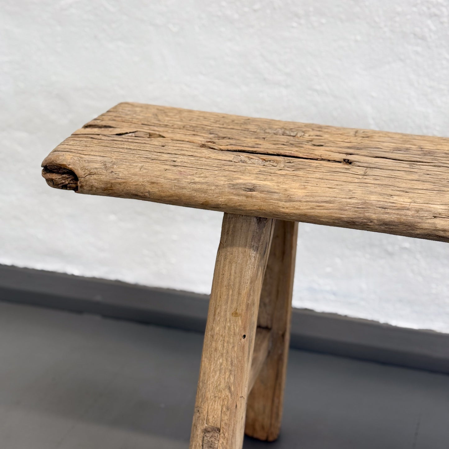 Rustic Natural Elm Workers Bench