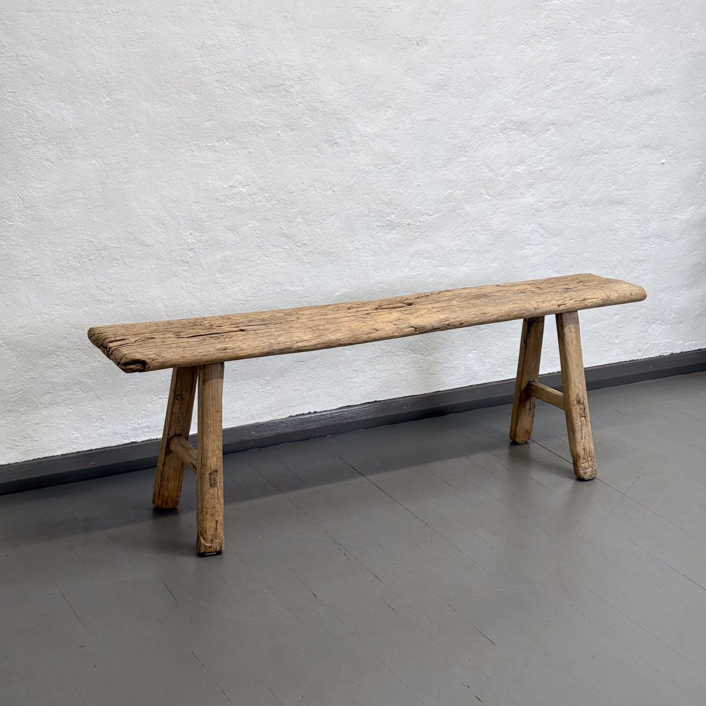 Rustic Natural Elm Workers Bench