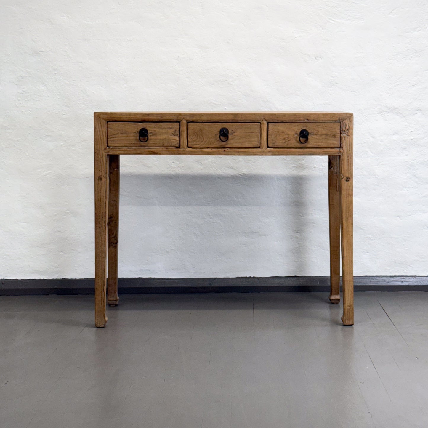 3 Drawer Simple Elm Console