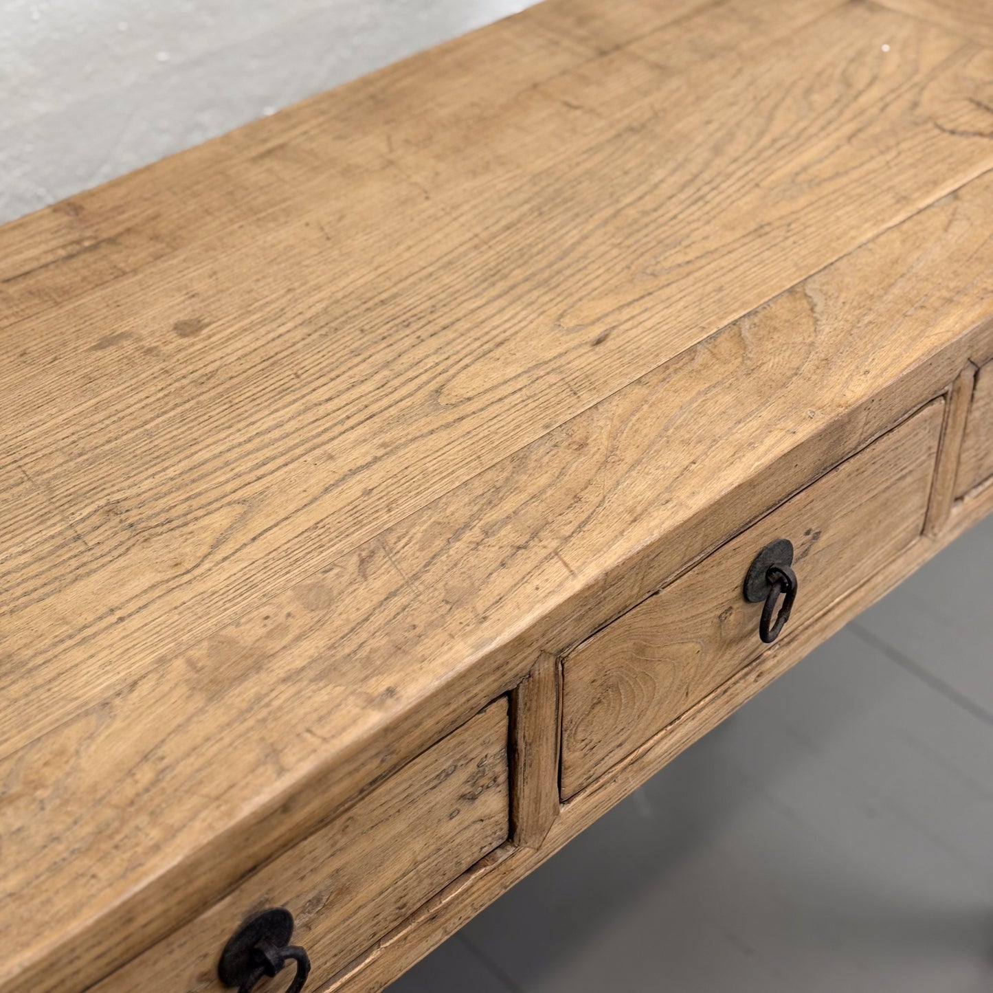 3 Drawer Simple Elm Console