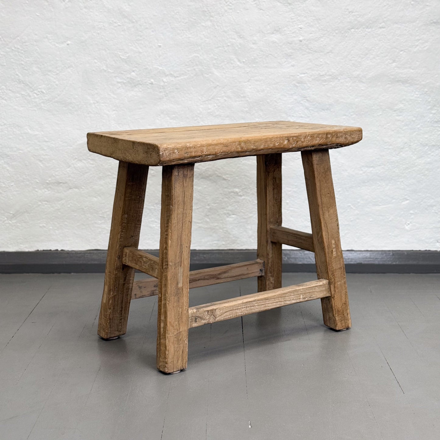 Large Rustic Elm Workers Stool