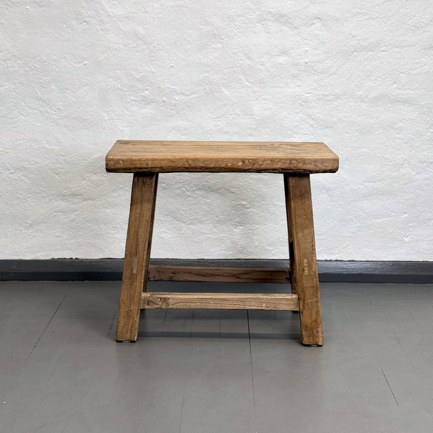 Large Rustic Elm Workers Stool