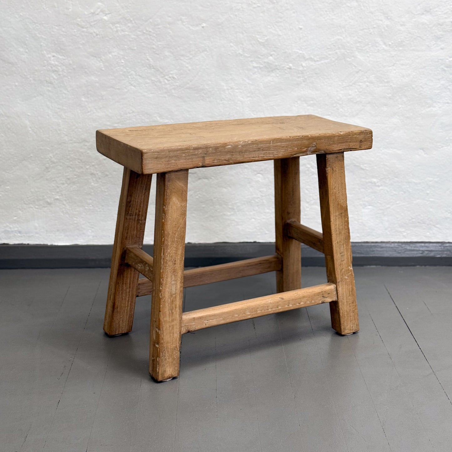 Large Rustic Elm Workers Stool