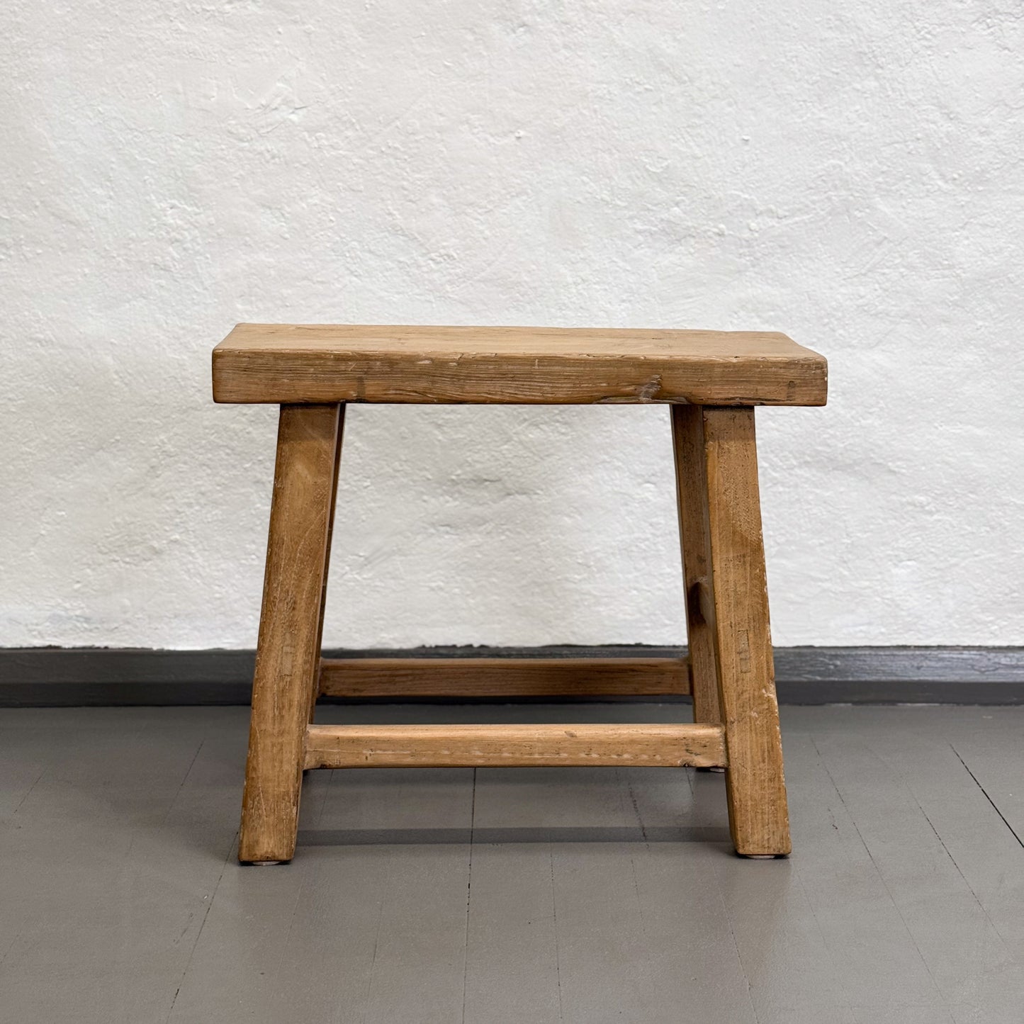 Large Rustic Elm Workers Stool