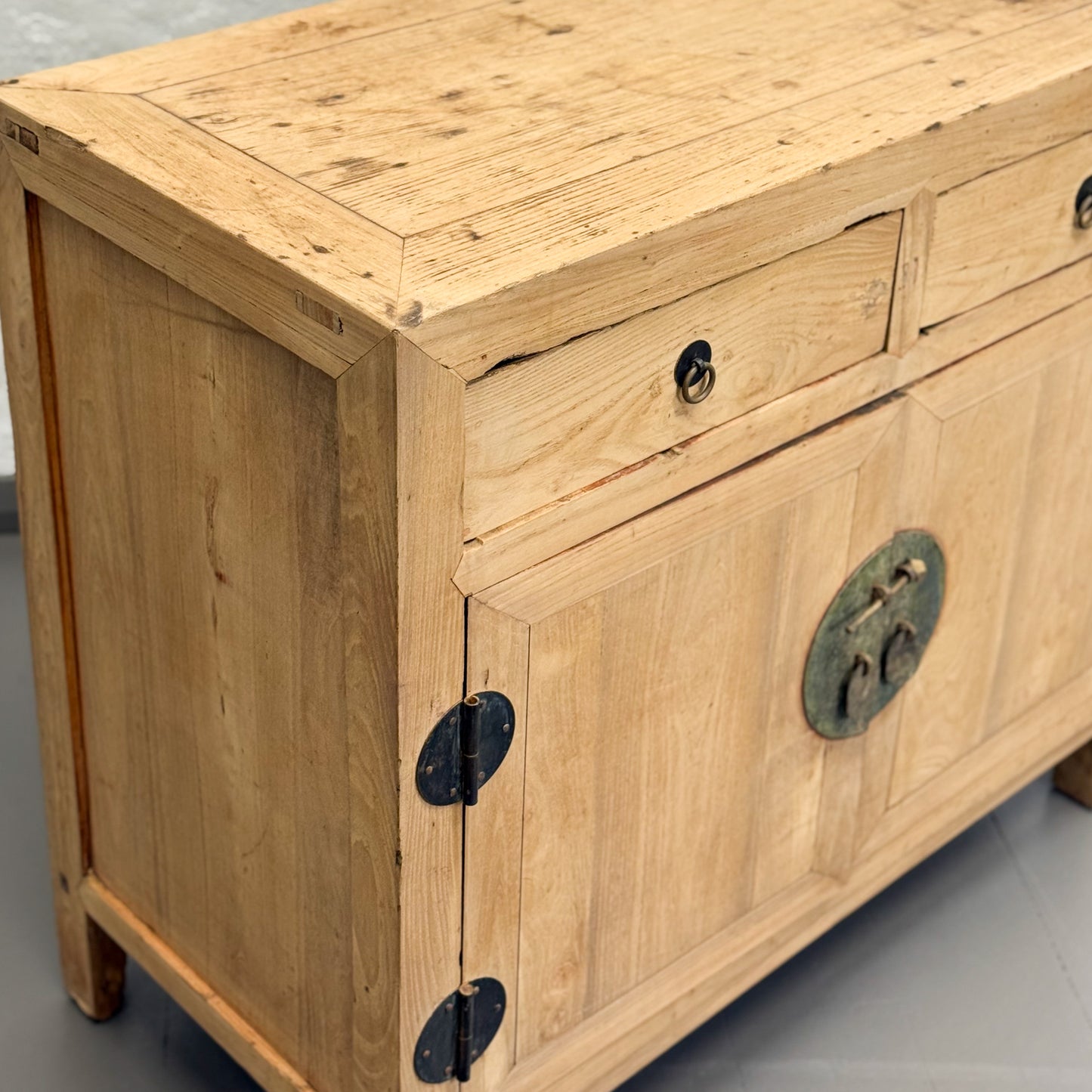Two Drawer Vintage Tianjin Elm Cabinet