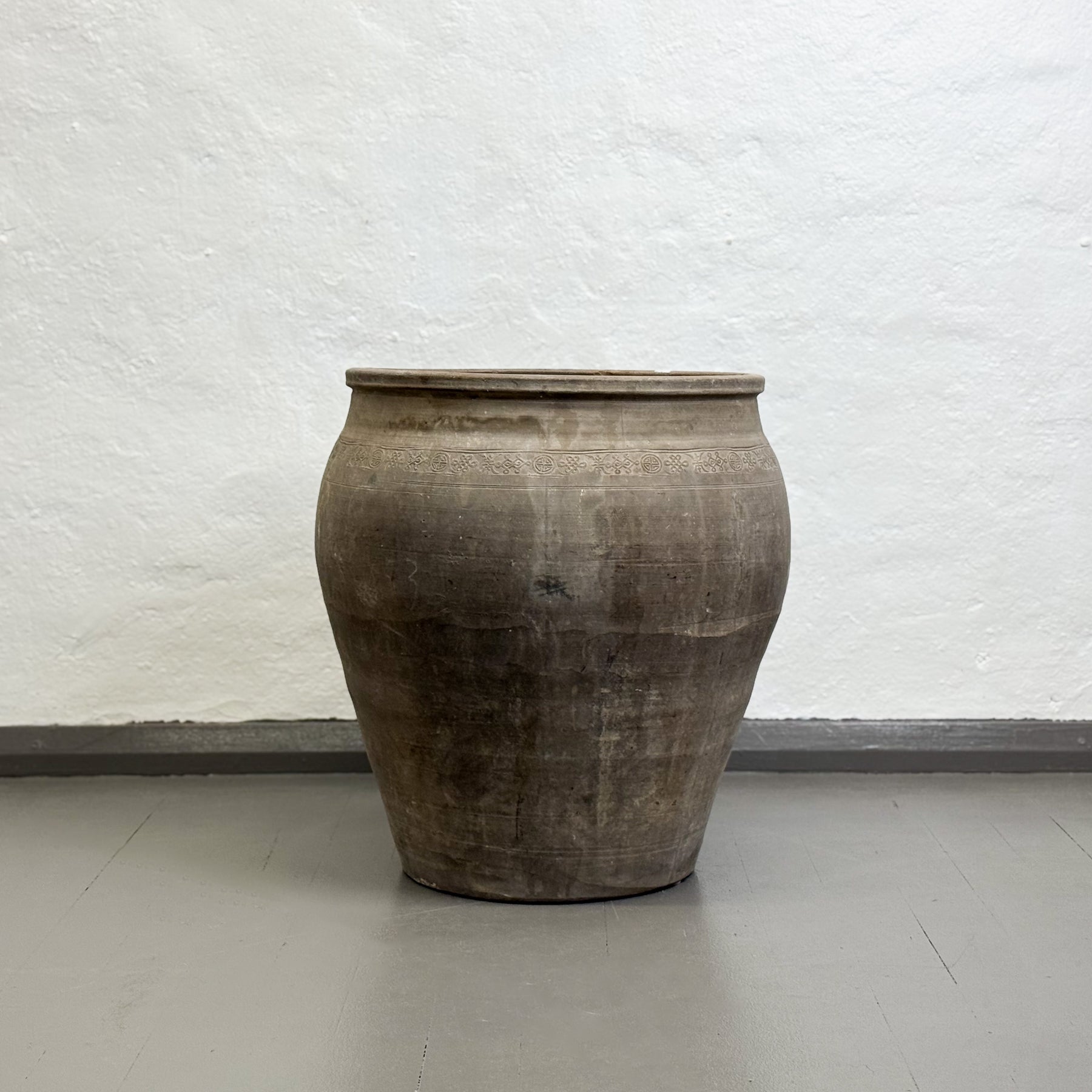 Large Assorted Stoneware Grain Container