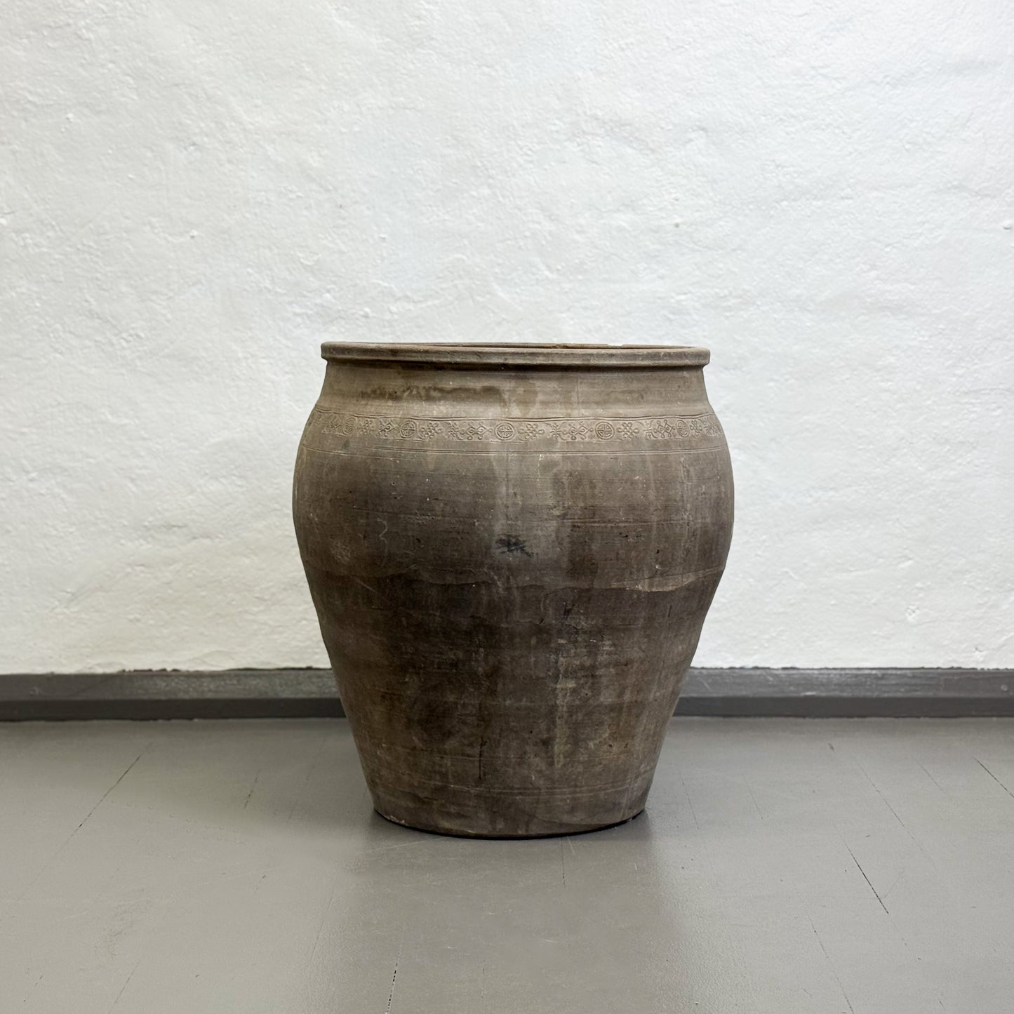 Large Assorted Stoneware Grain Container