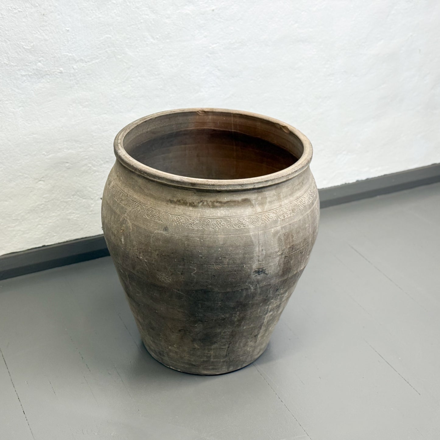 Large Assorted Stoneware Grain Container