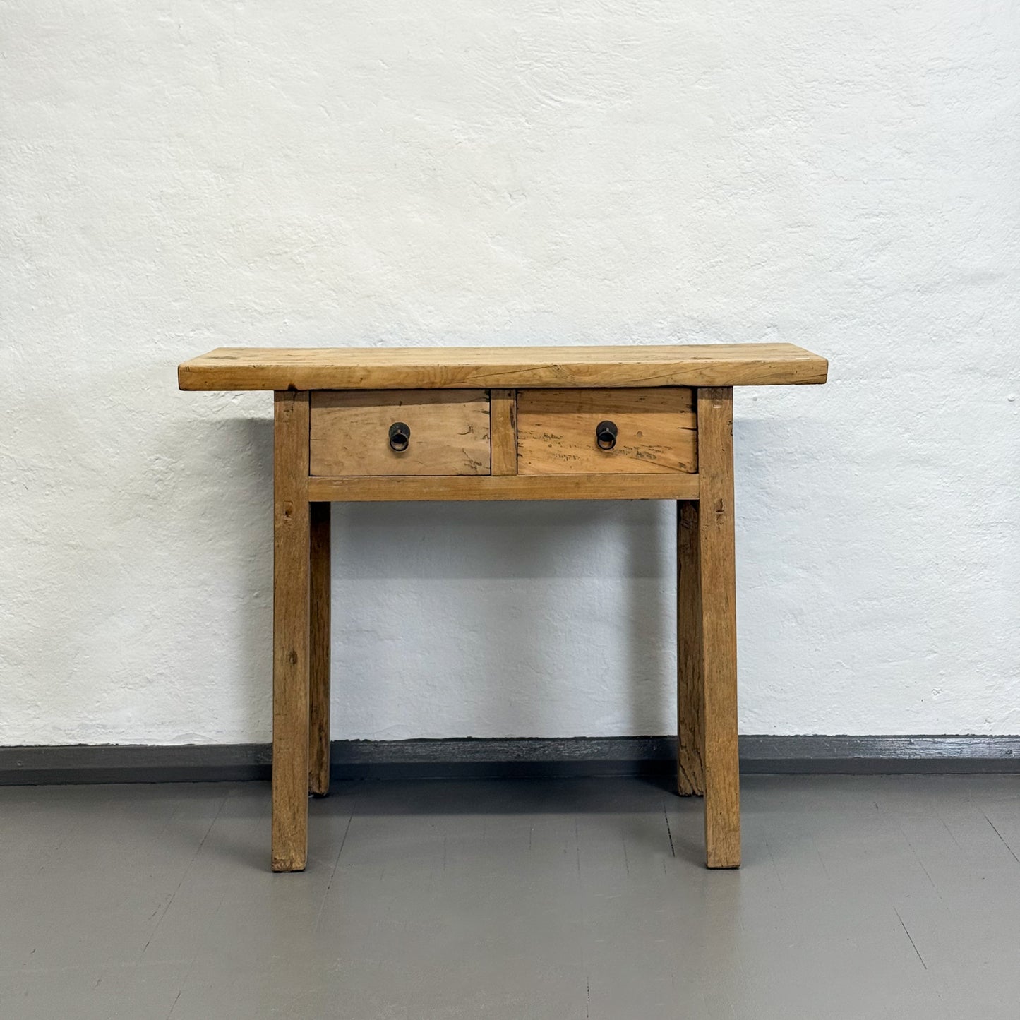 Raw Elm 2 Drawer Table