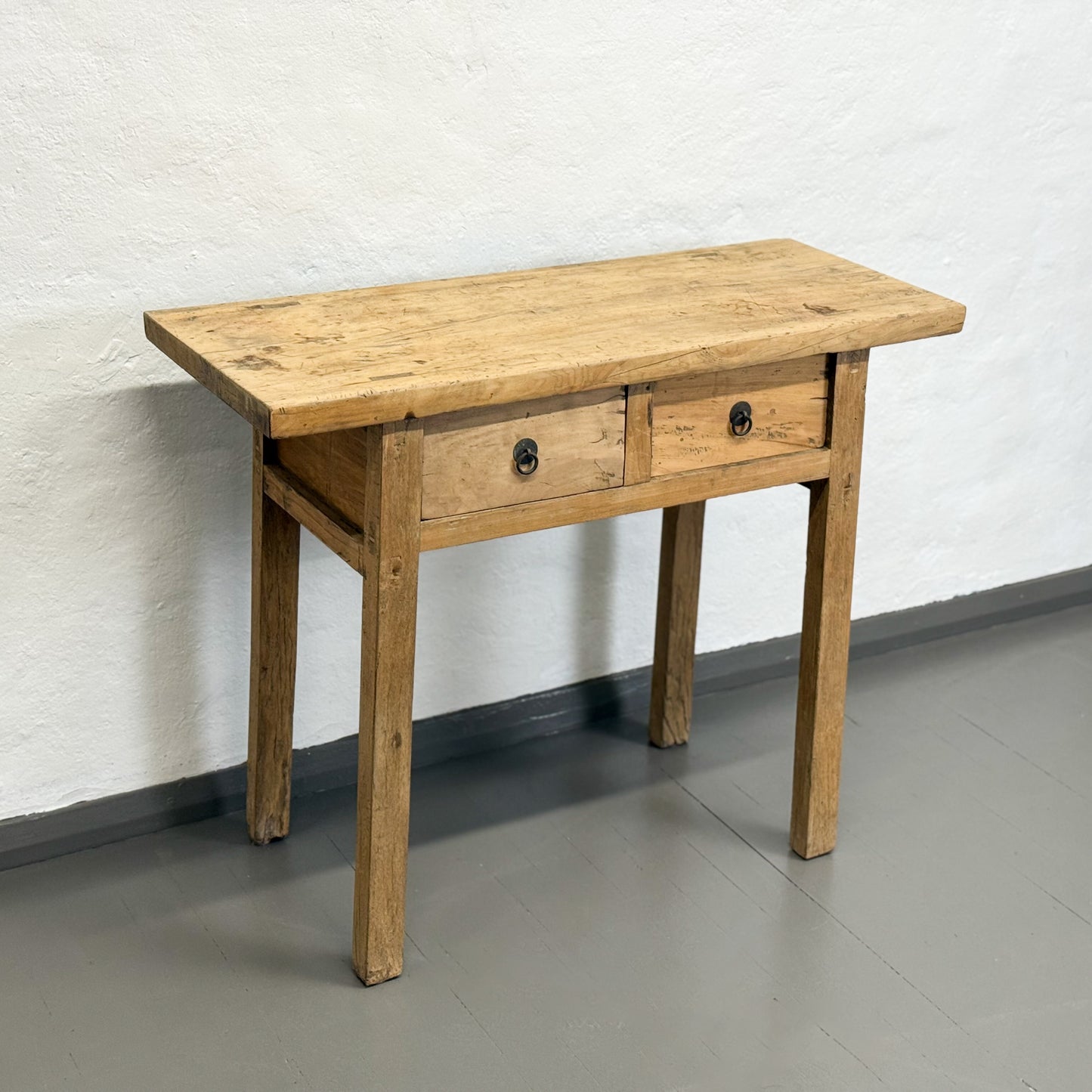 Raw Elm 2 Drawer Table