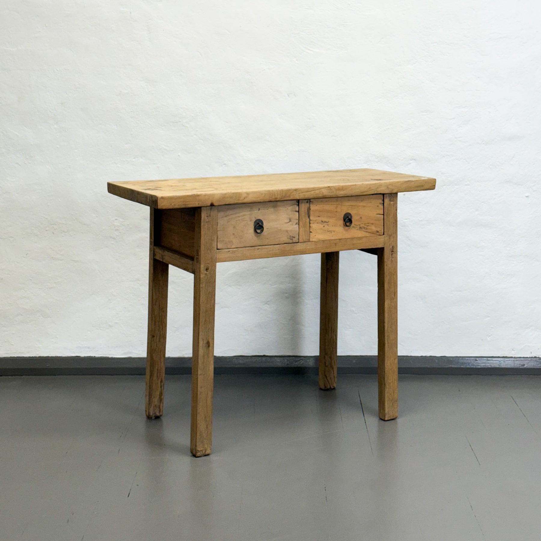 Raw Elm 2 Drawer Table