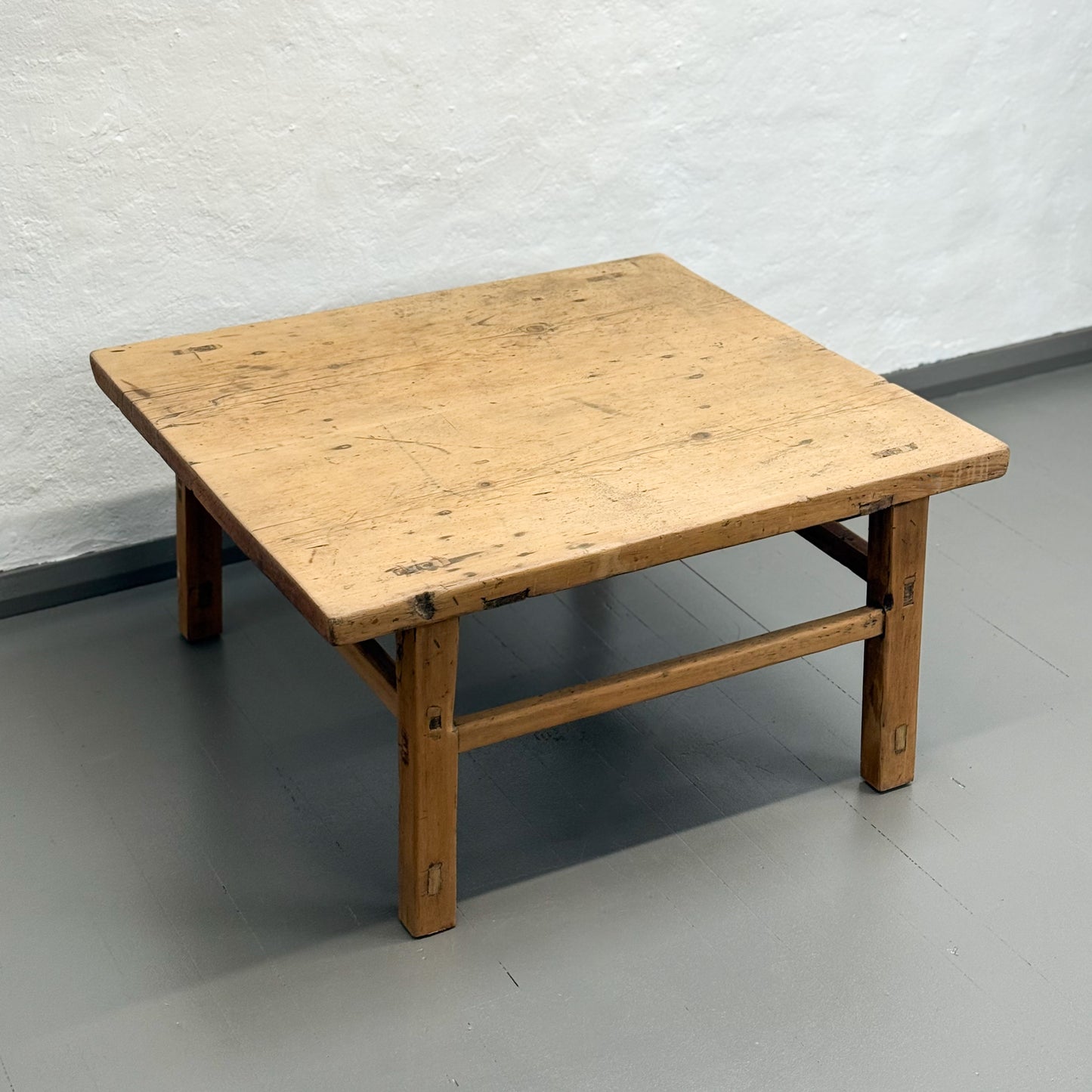 Square Raw Elm Coffee Table