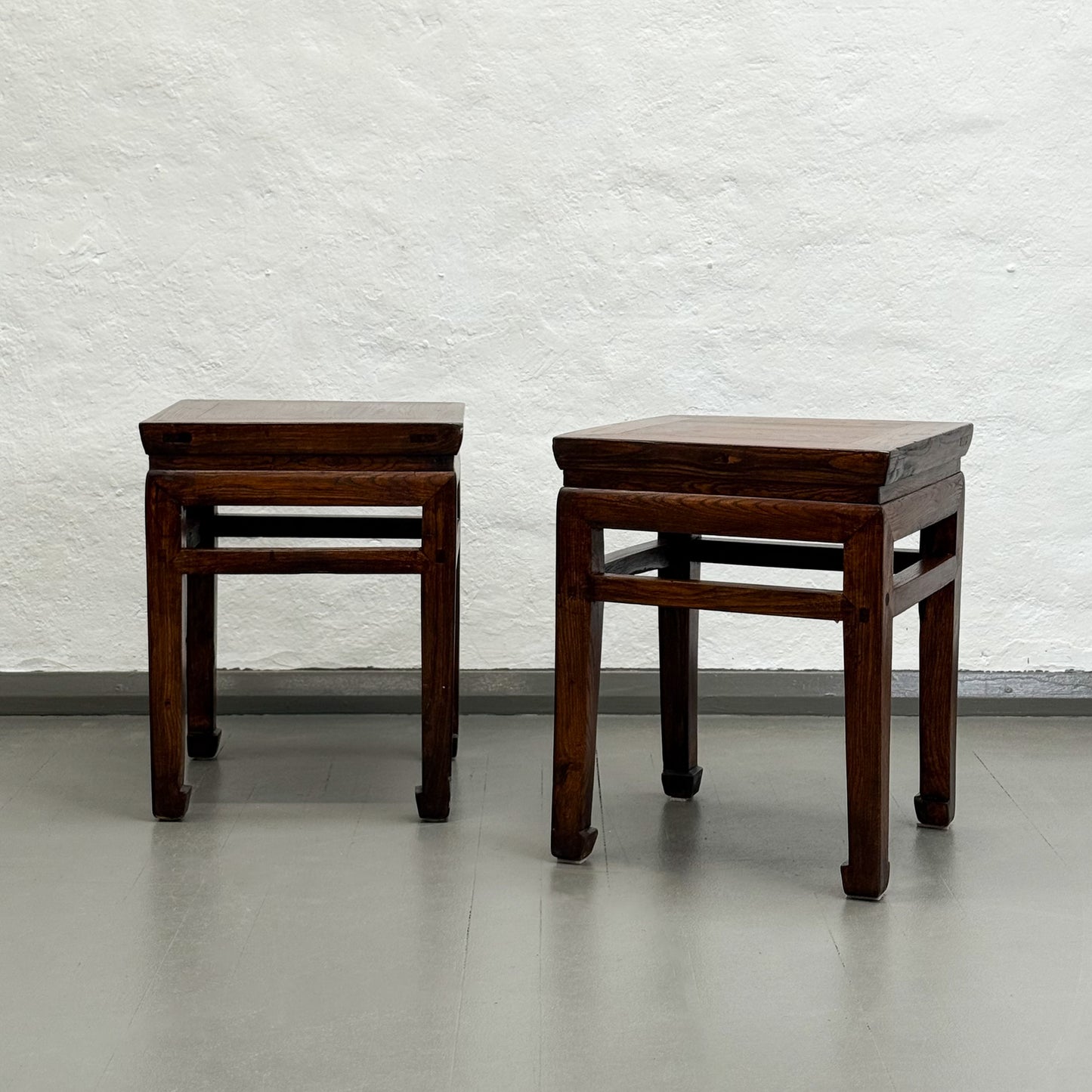 Simple Lacquered Elm Side Table