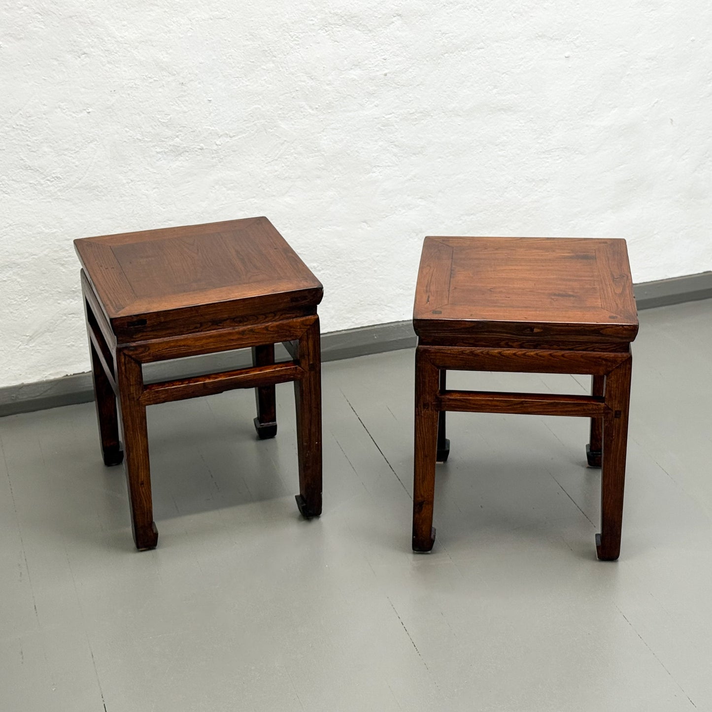 Simple Lacquered Elm Side Table