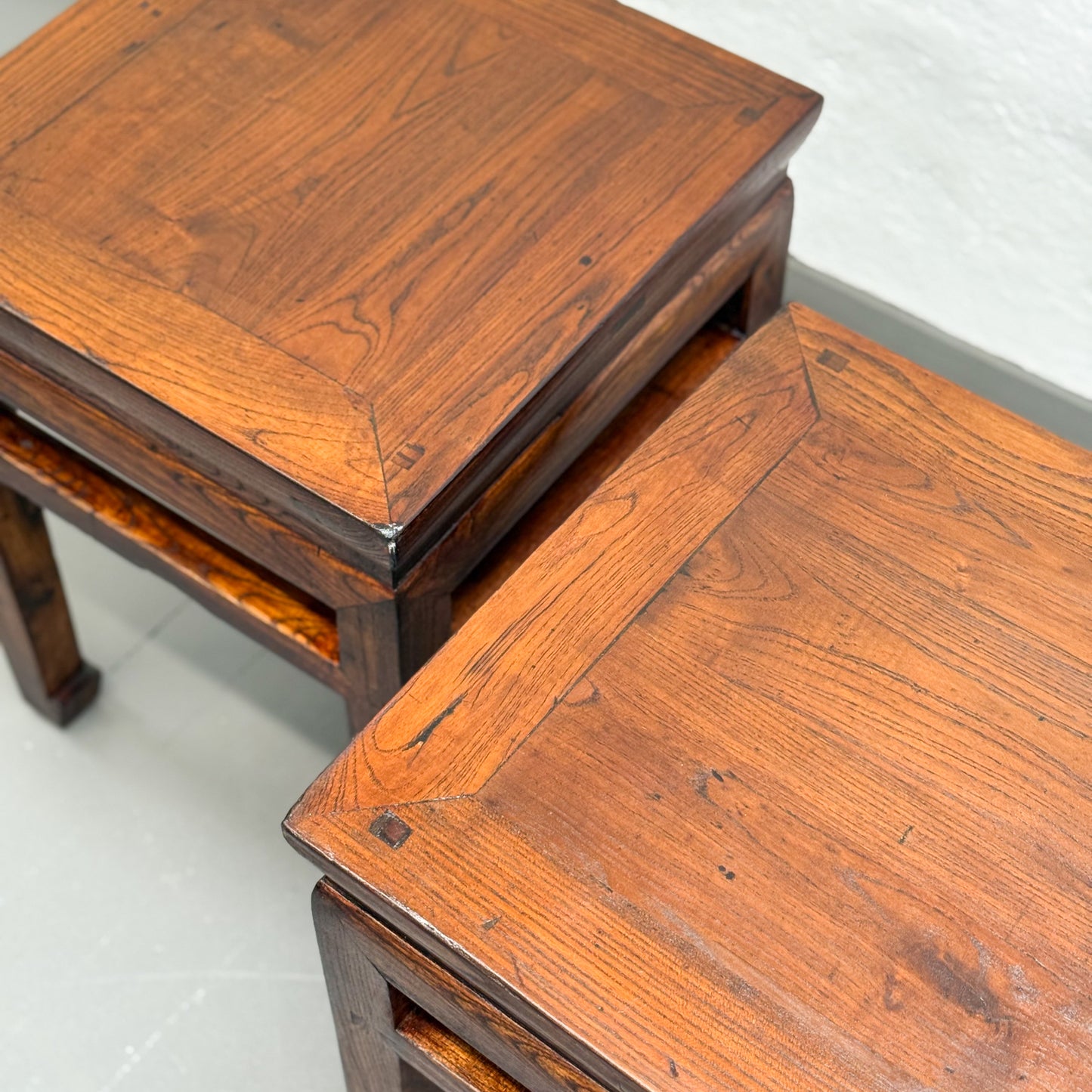 Simple Lacquered Elm Side Table