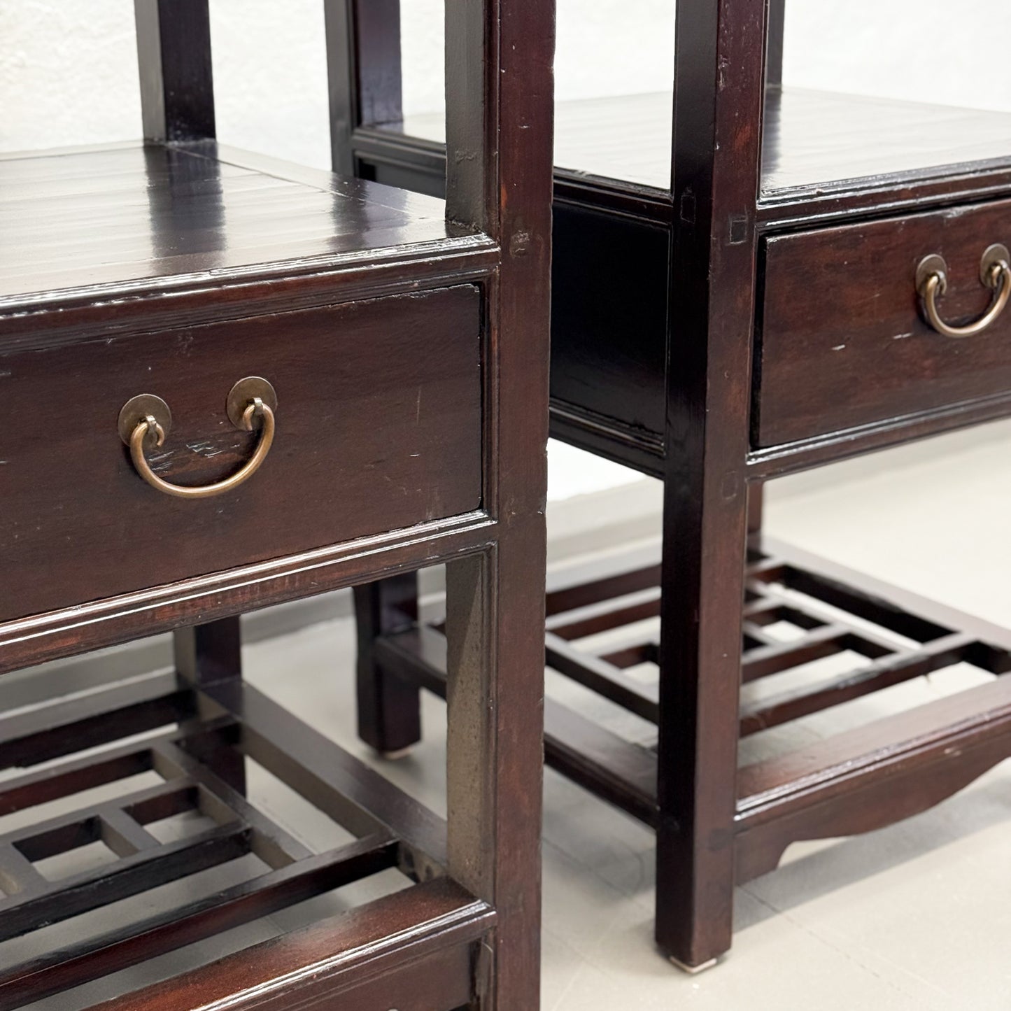 Vintage Vase Table with Drawer