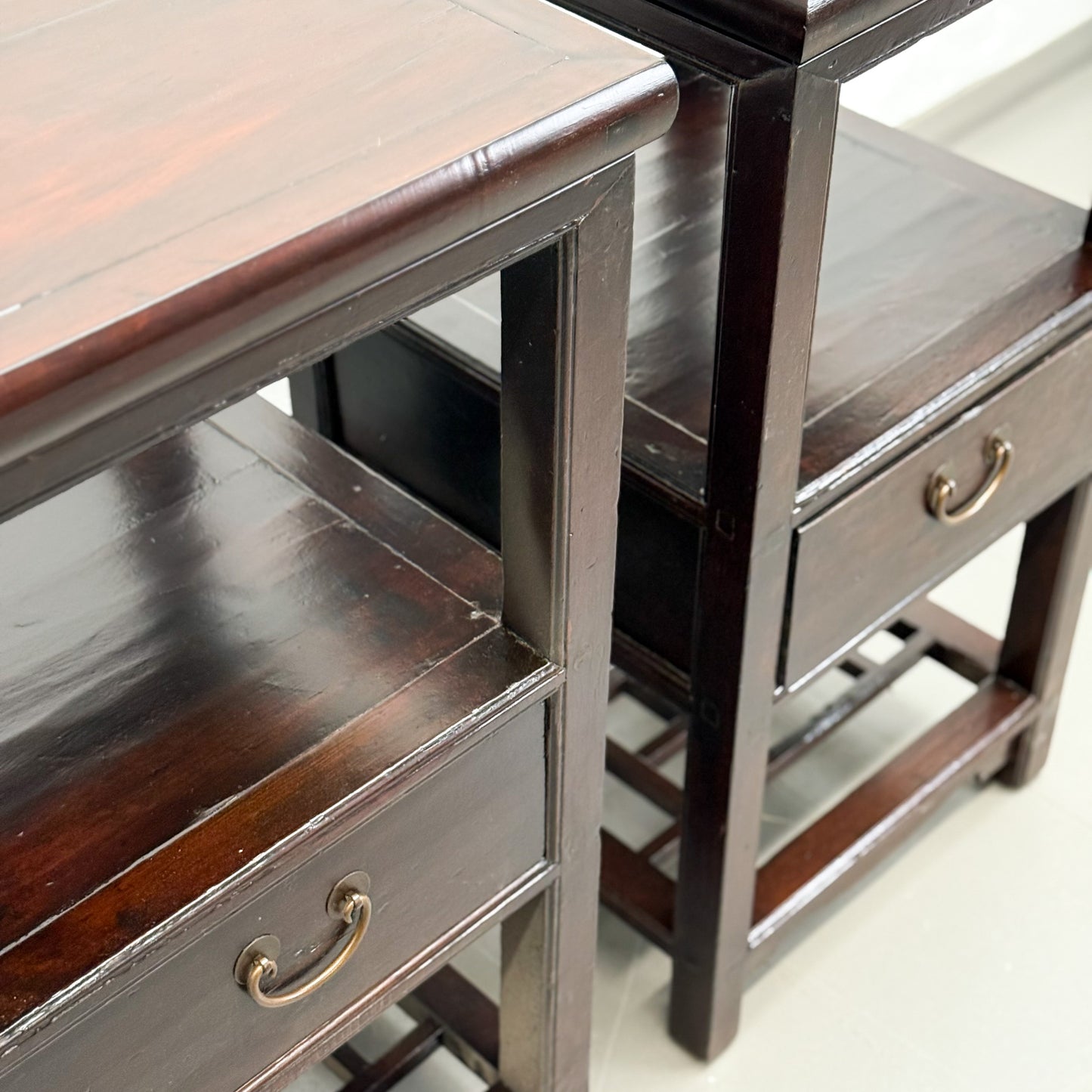 Vintage Vase Table with Drawer