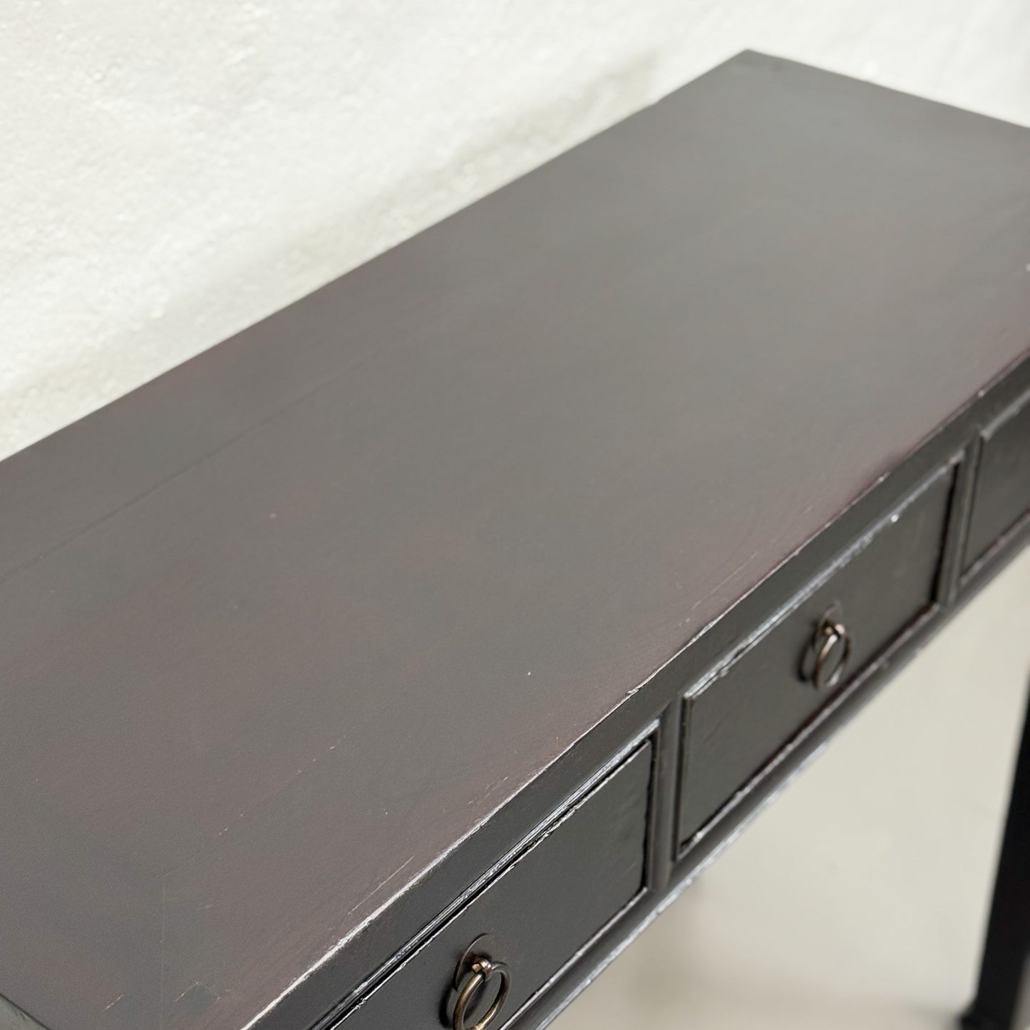 Vintage Lacquered 3 Drawer Console