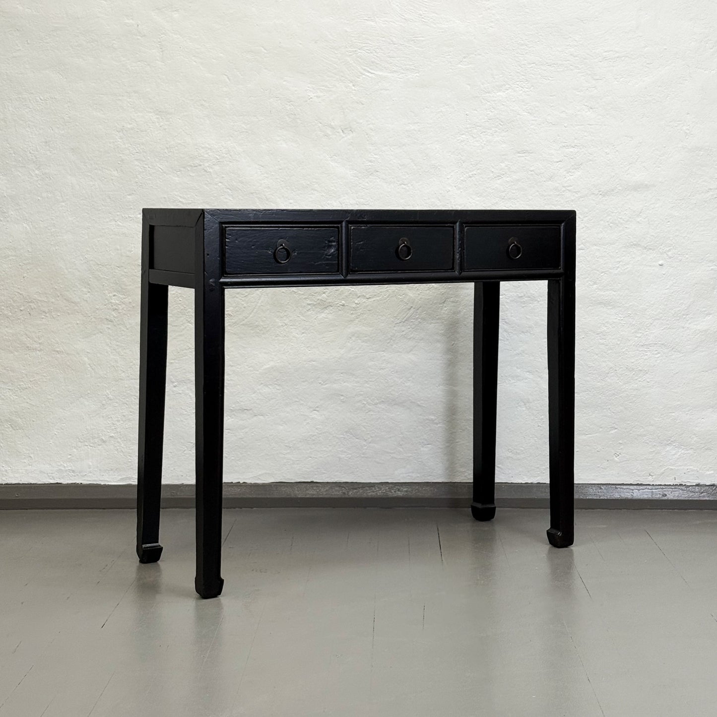 Vintage Lacquered 3 Drawer Console