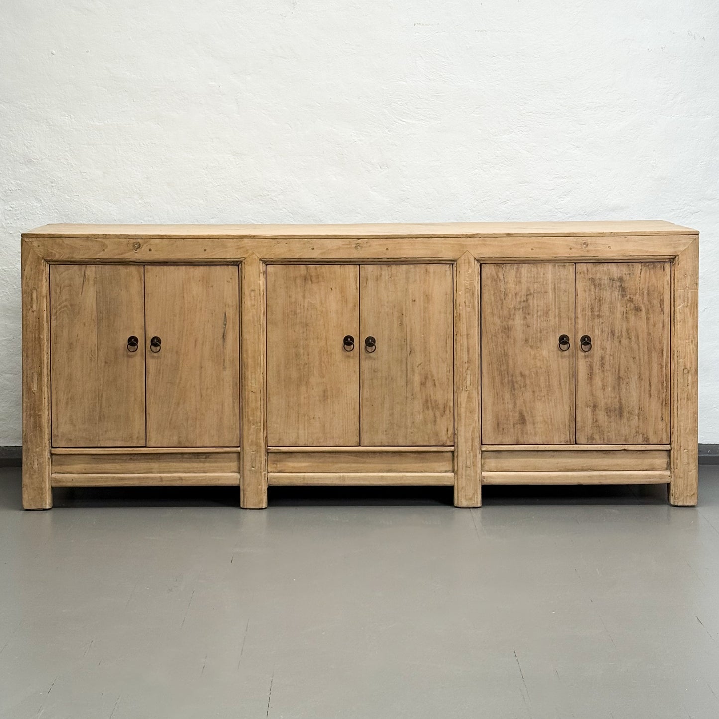 Simple Raw Elm 6 Door Cabinet