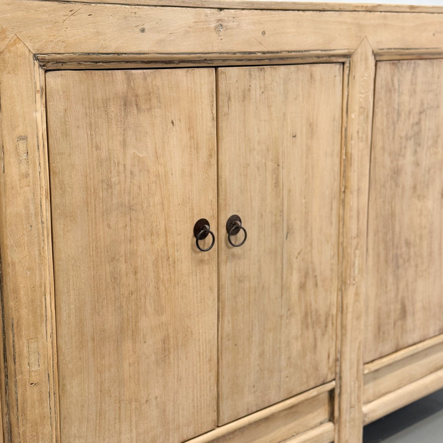 Simple Raw Elm 6 Door Cabinet