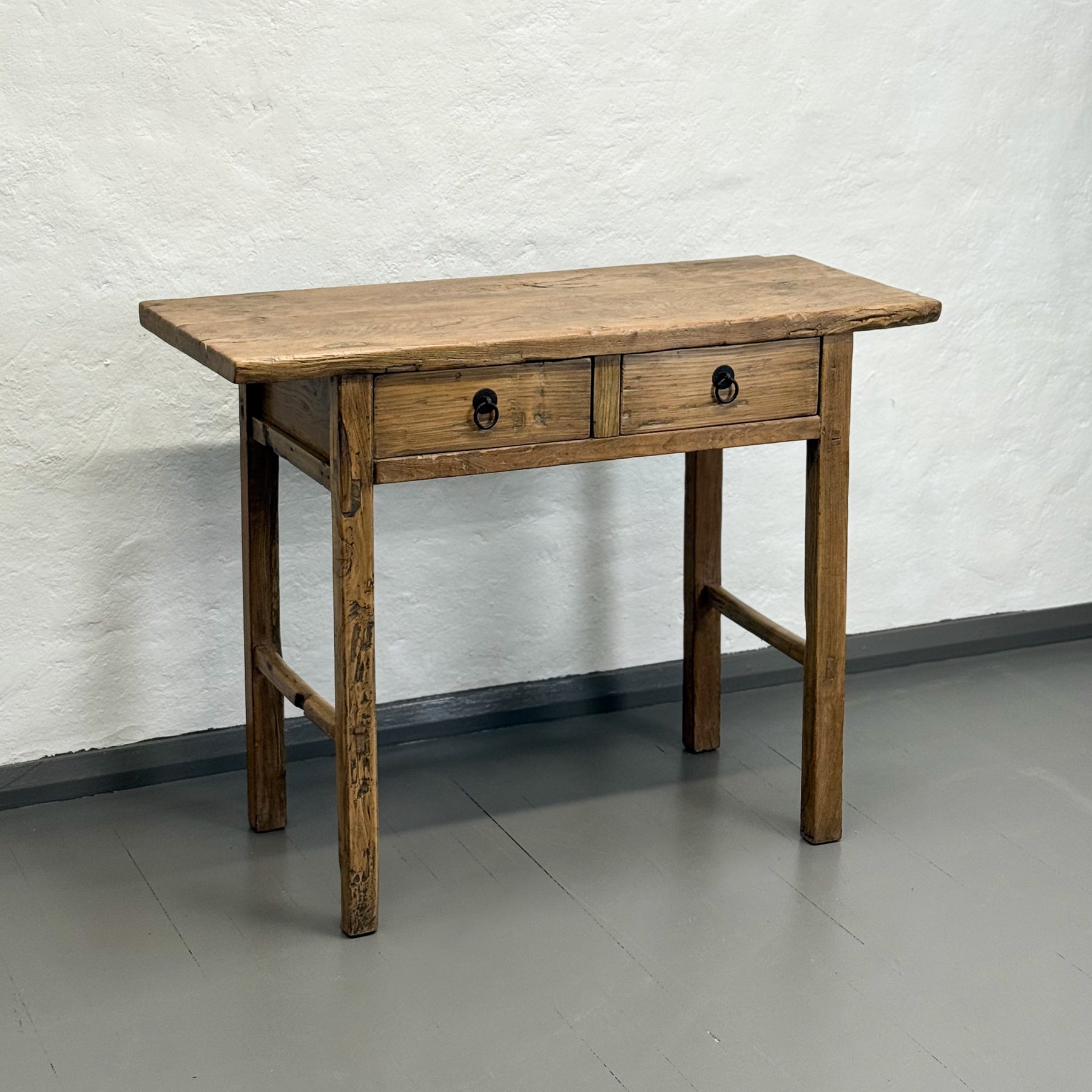 Simple 2 Elm Drawer Table
