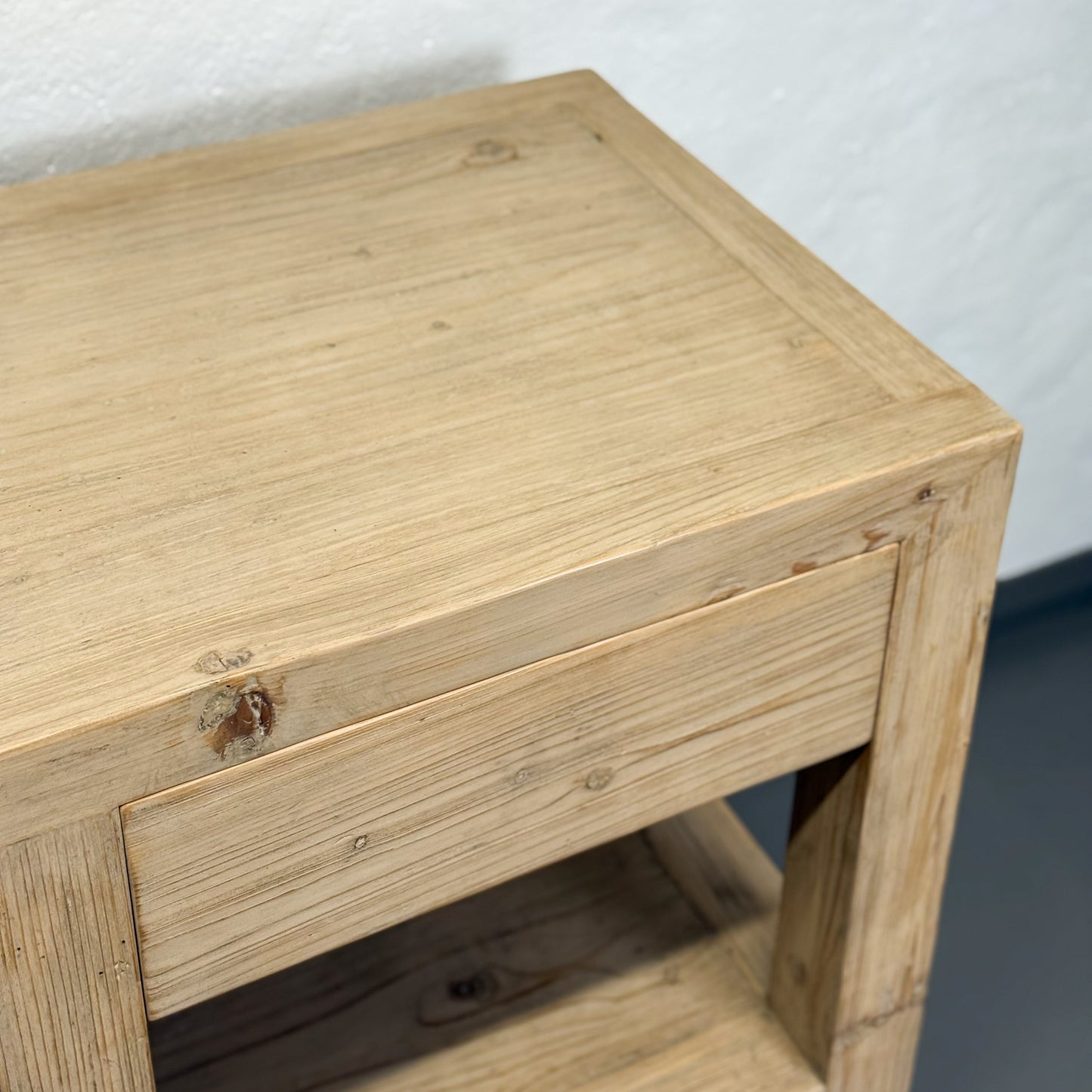 Simple 4 Drawer Console Table with Shelf