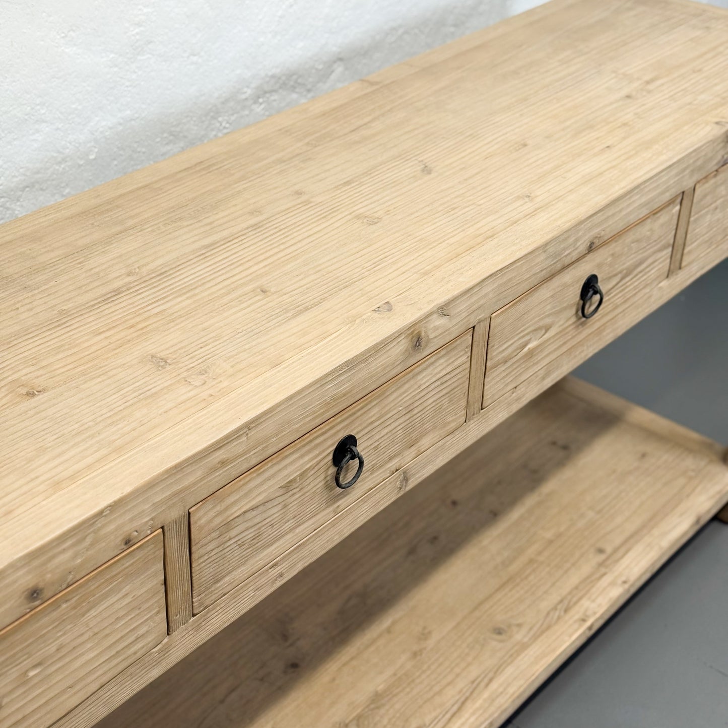 4 Drawer Table with Shelf II