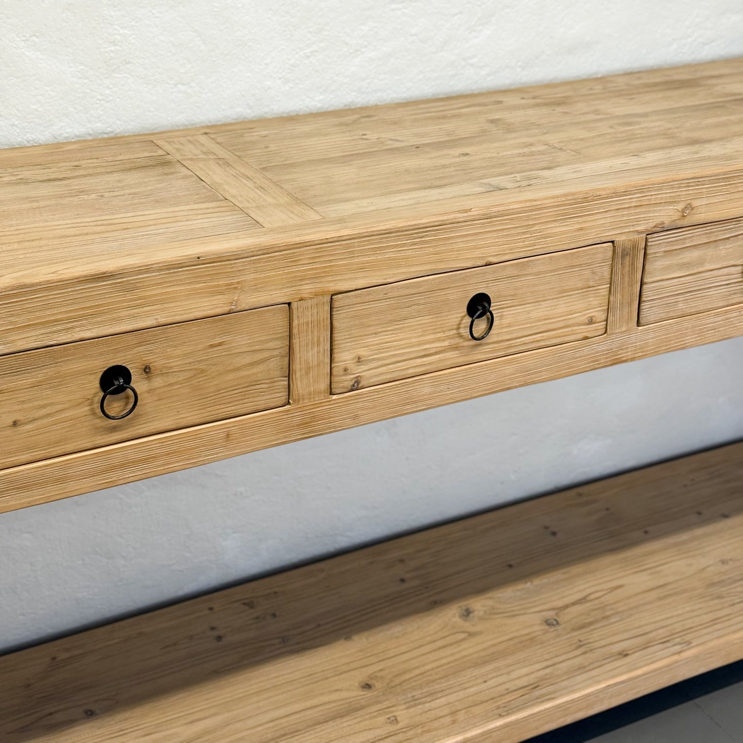 6 Drawer Table with Shelf