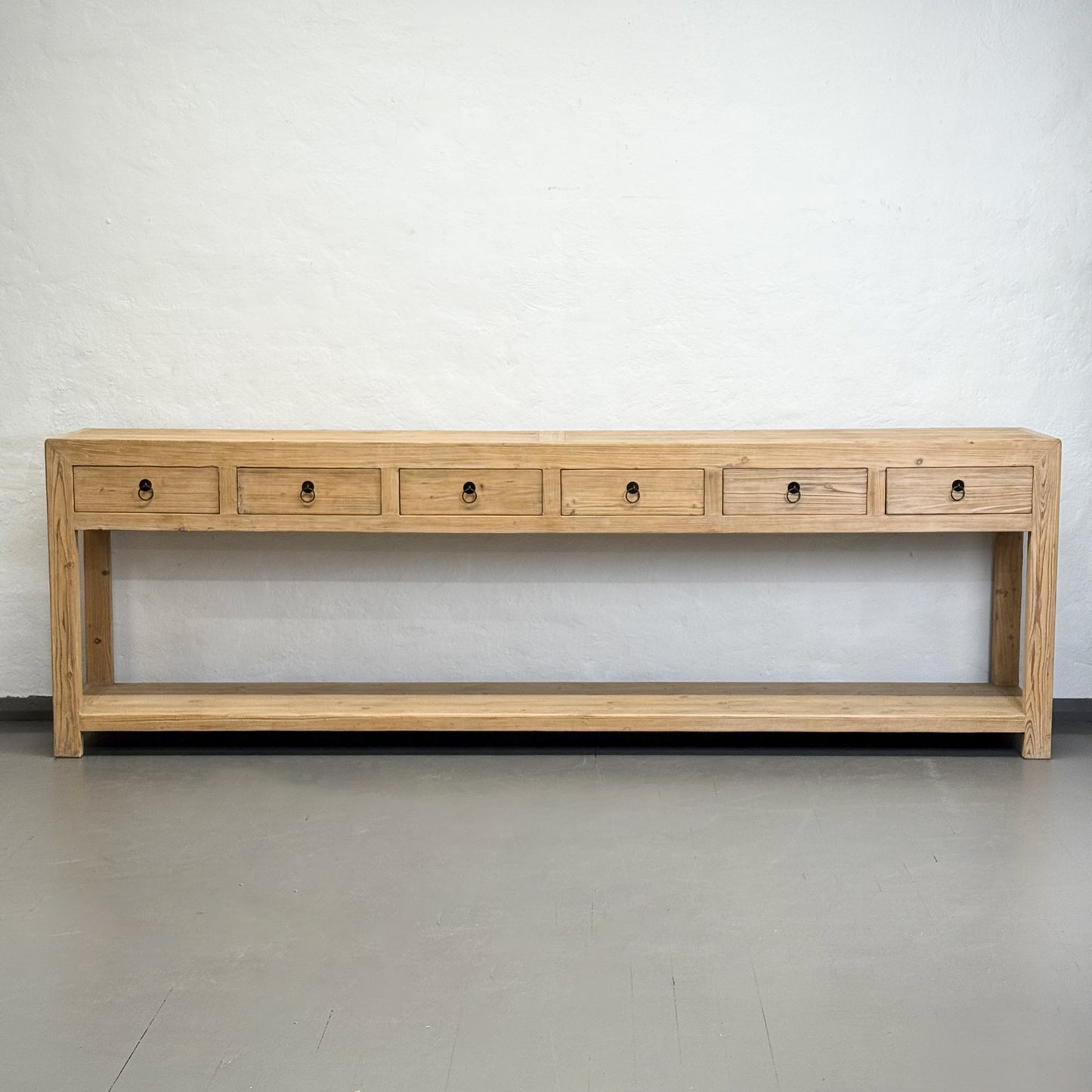 6 Drawer Table with Shelf