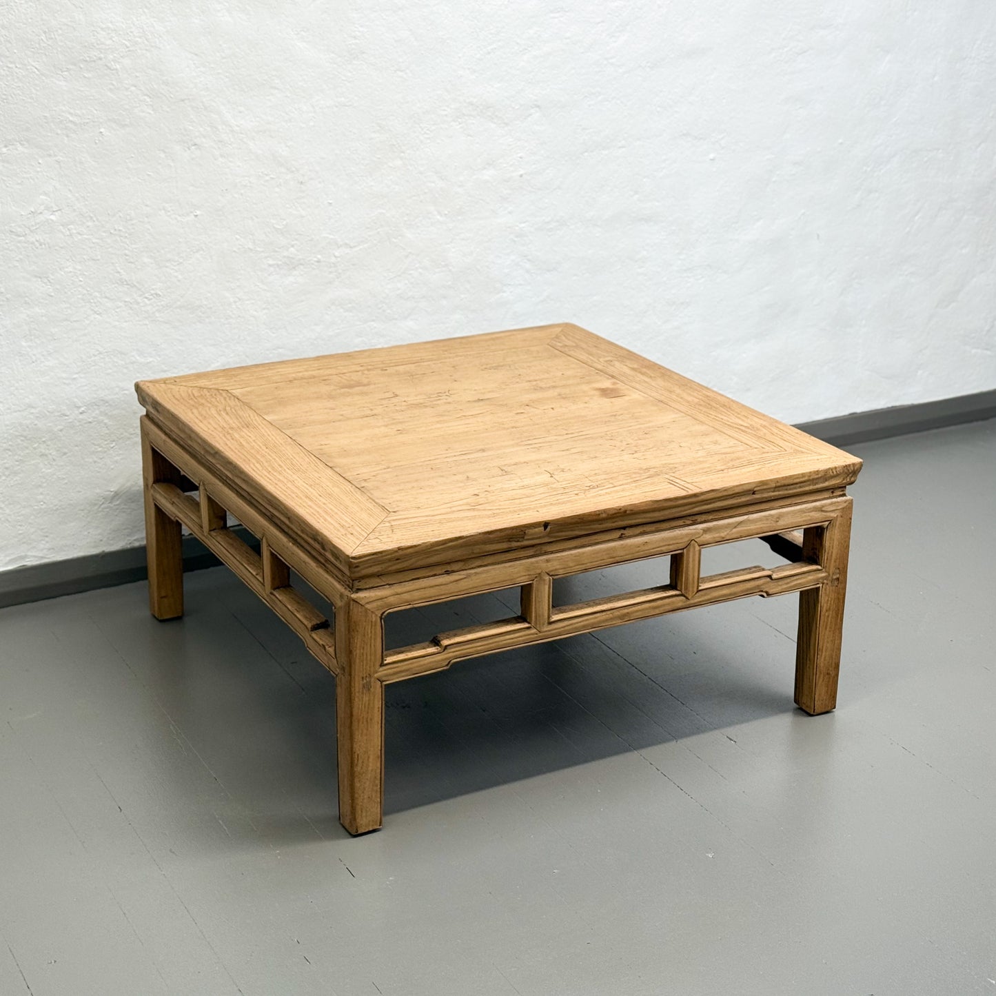 Square Raw Elm Coffee Table