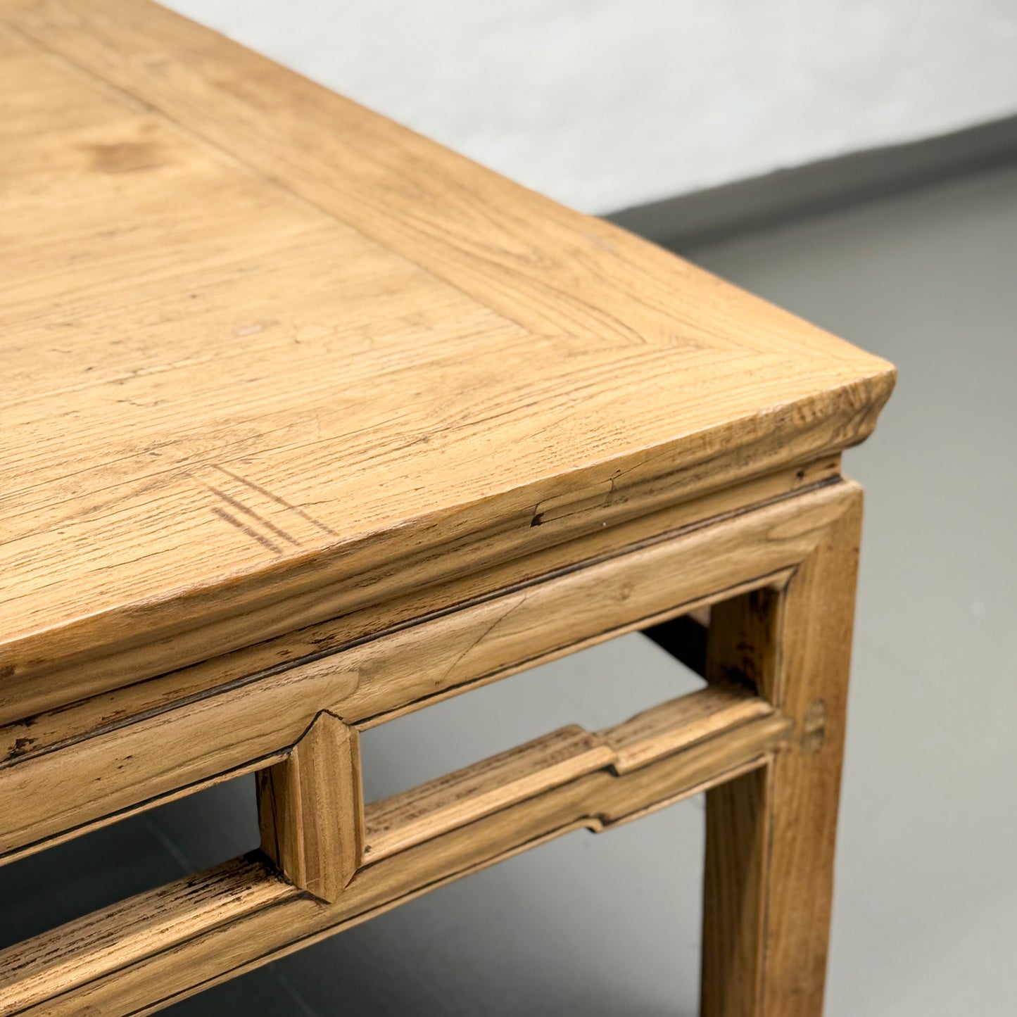 Square Raw Elm Coffee Table