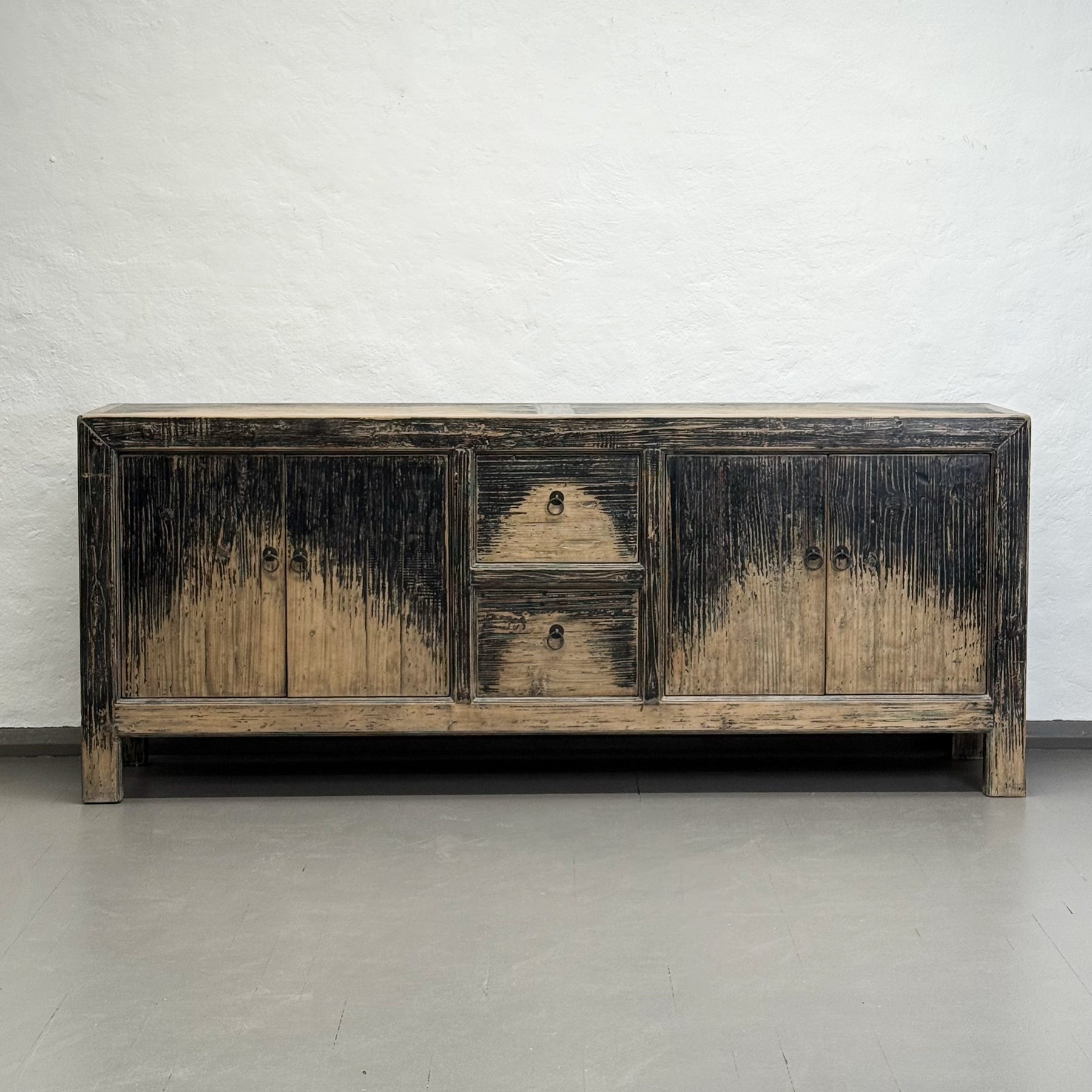 Distressed Black Cabinet