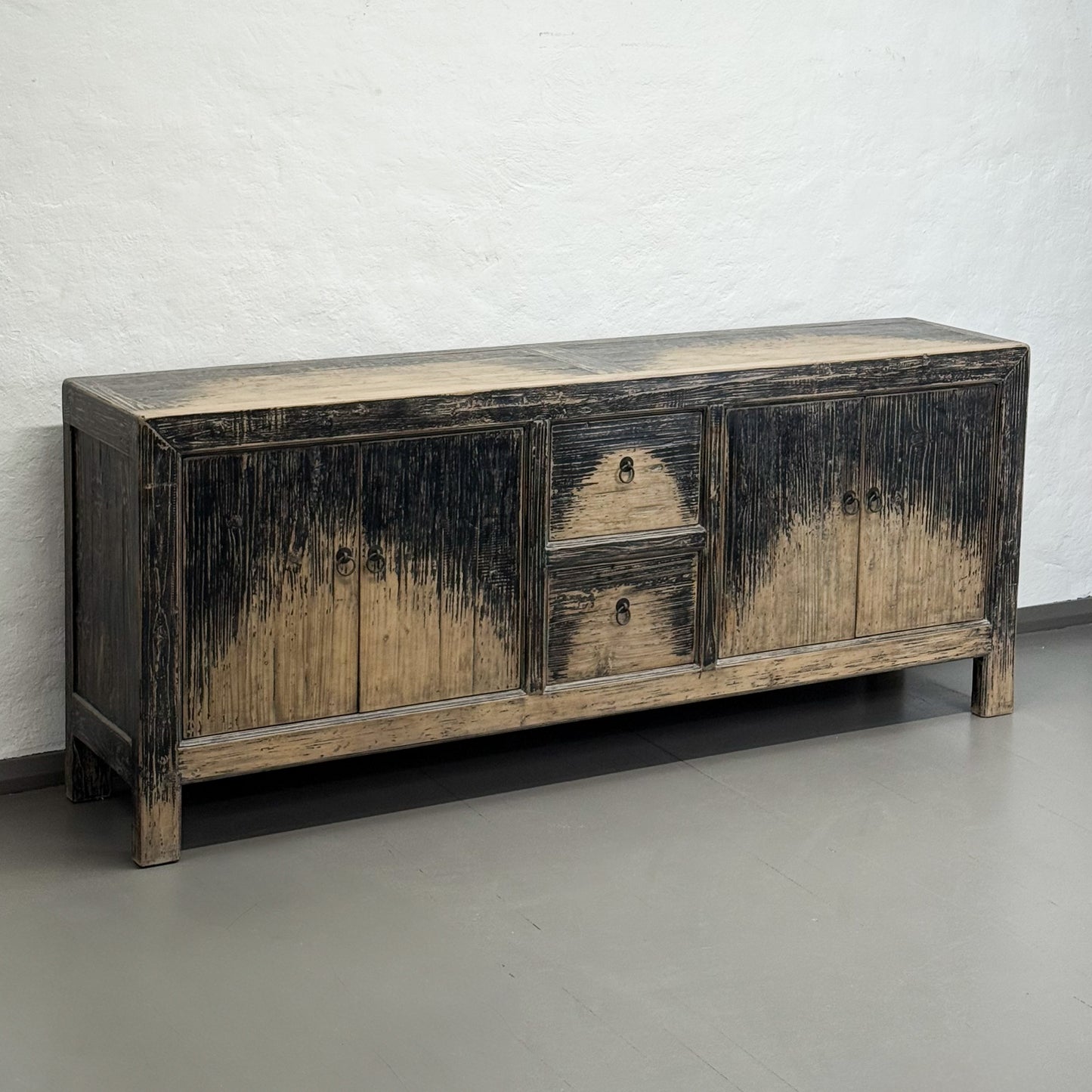 Distressed Black Cabinet