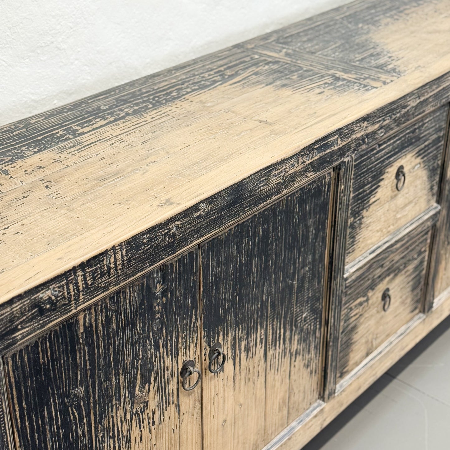 Distressed Black Cabinet