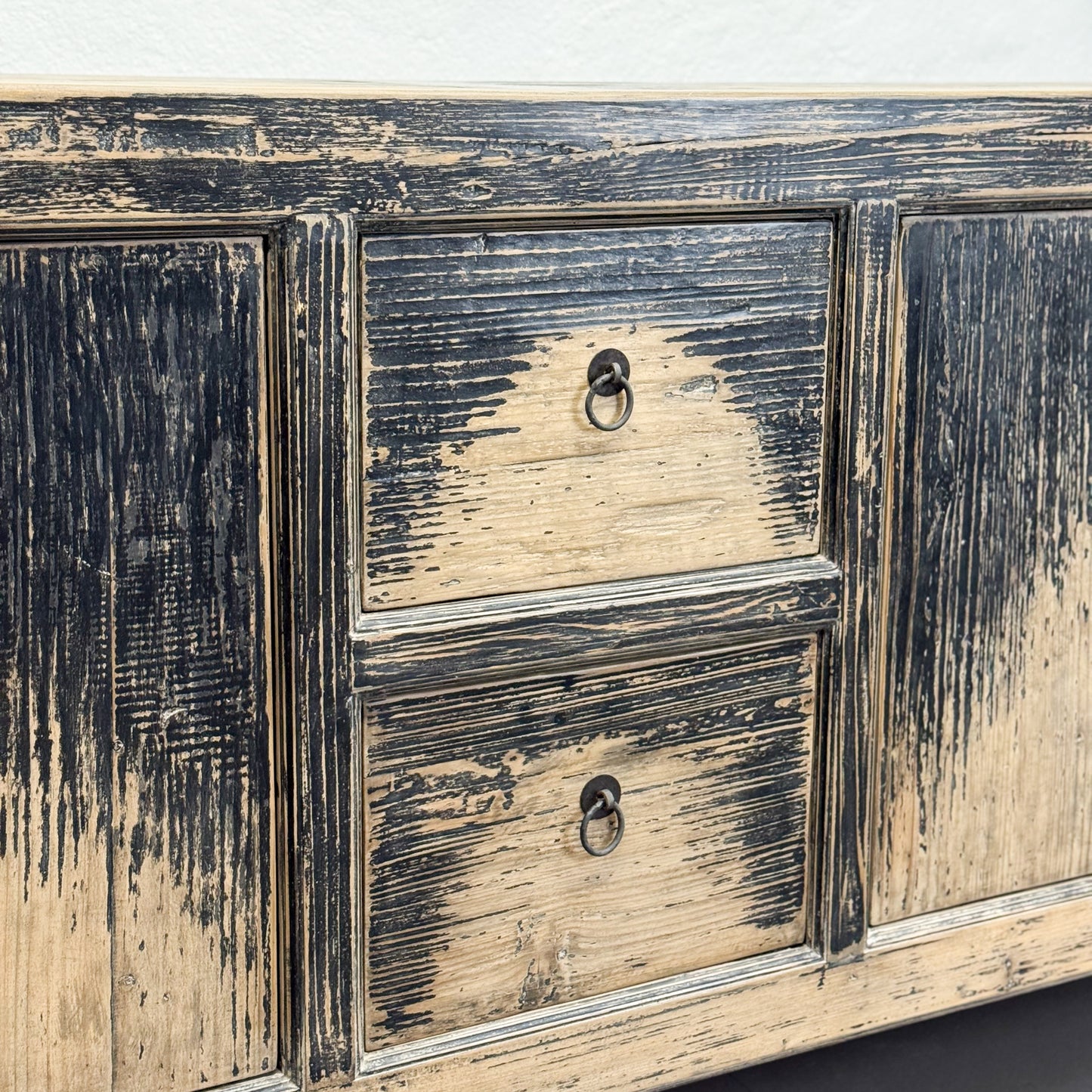 Distressed Black Cabinet