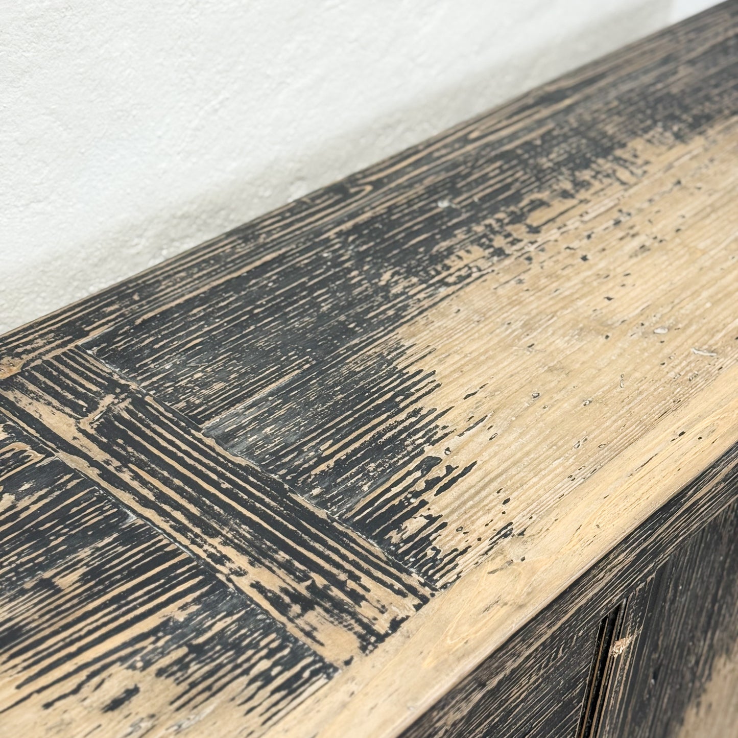 Distressed Black Cabinet