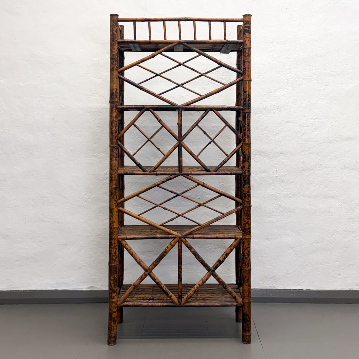 Vintage Bamboo Book Shelf