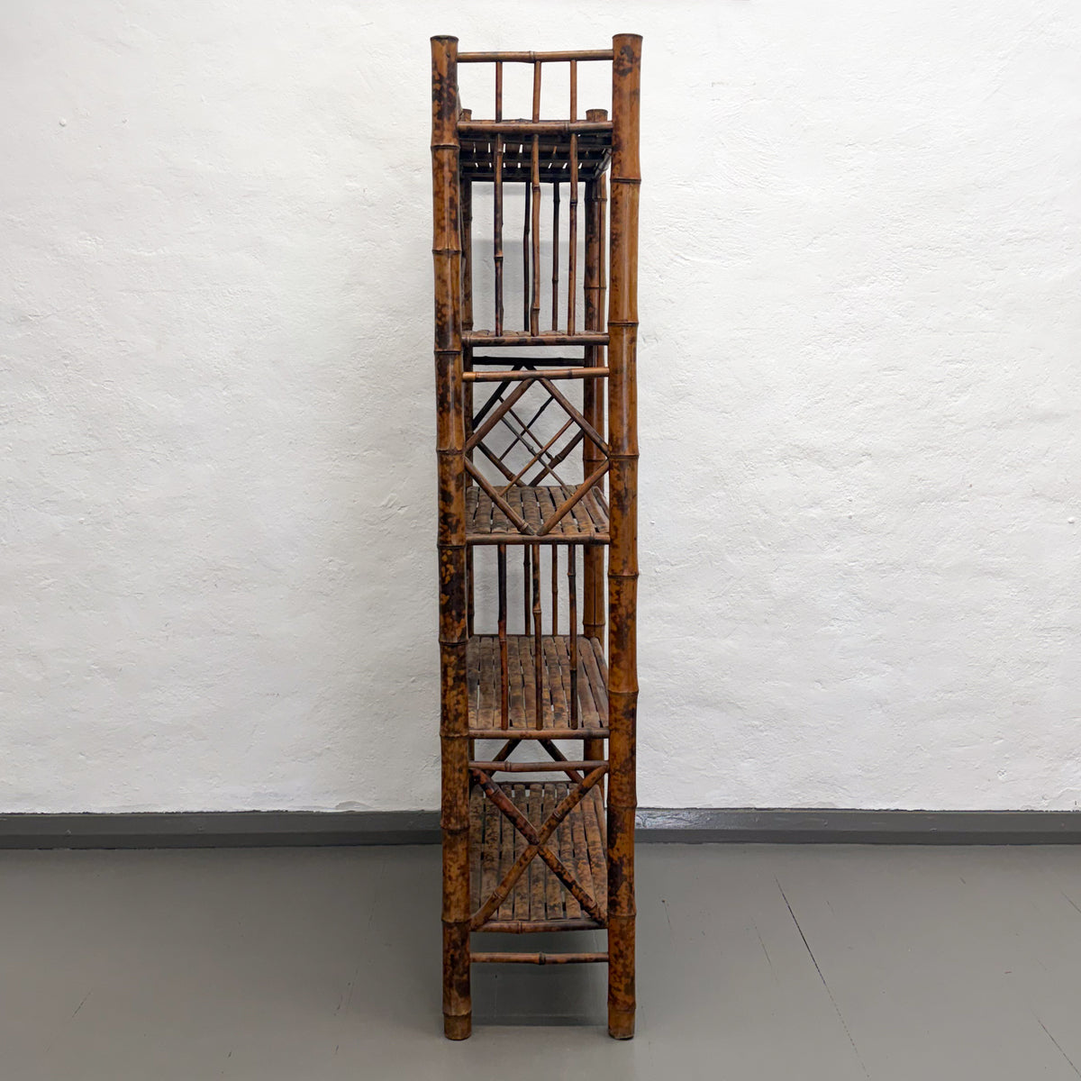 Vintage Bamboo Book Shelf