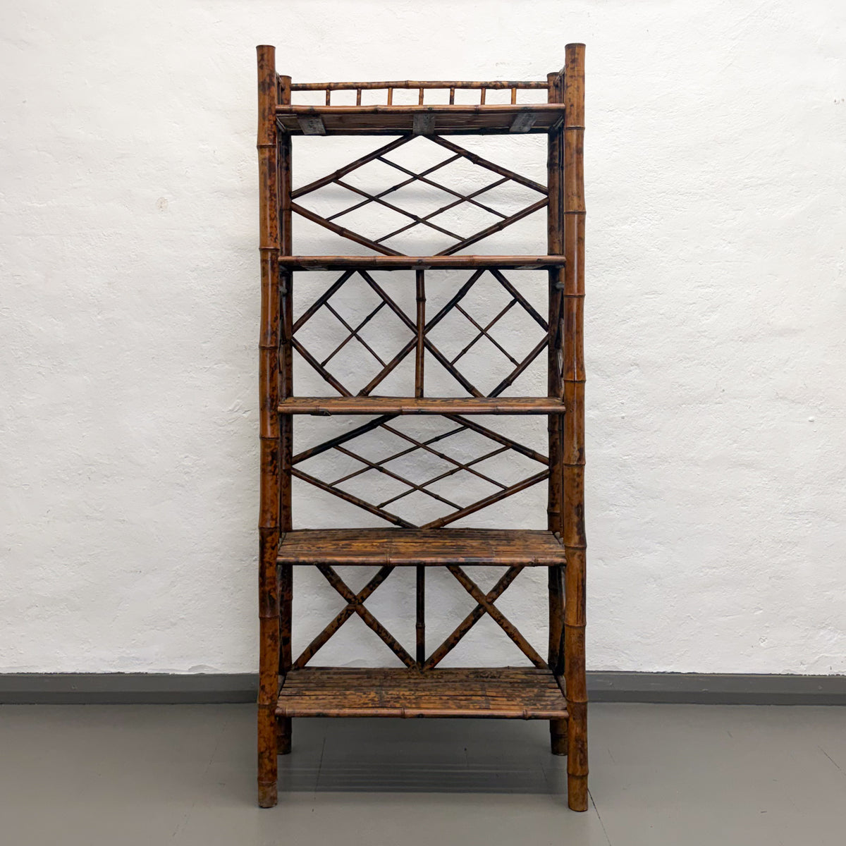 Vintage Bamboo Book Shelf