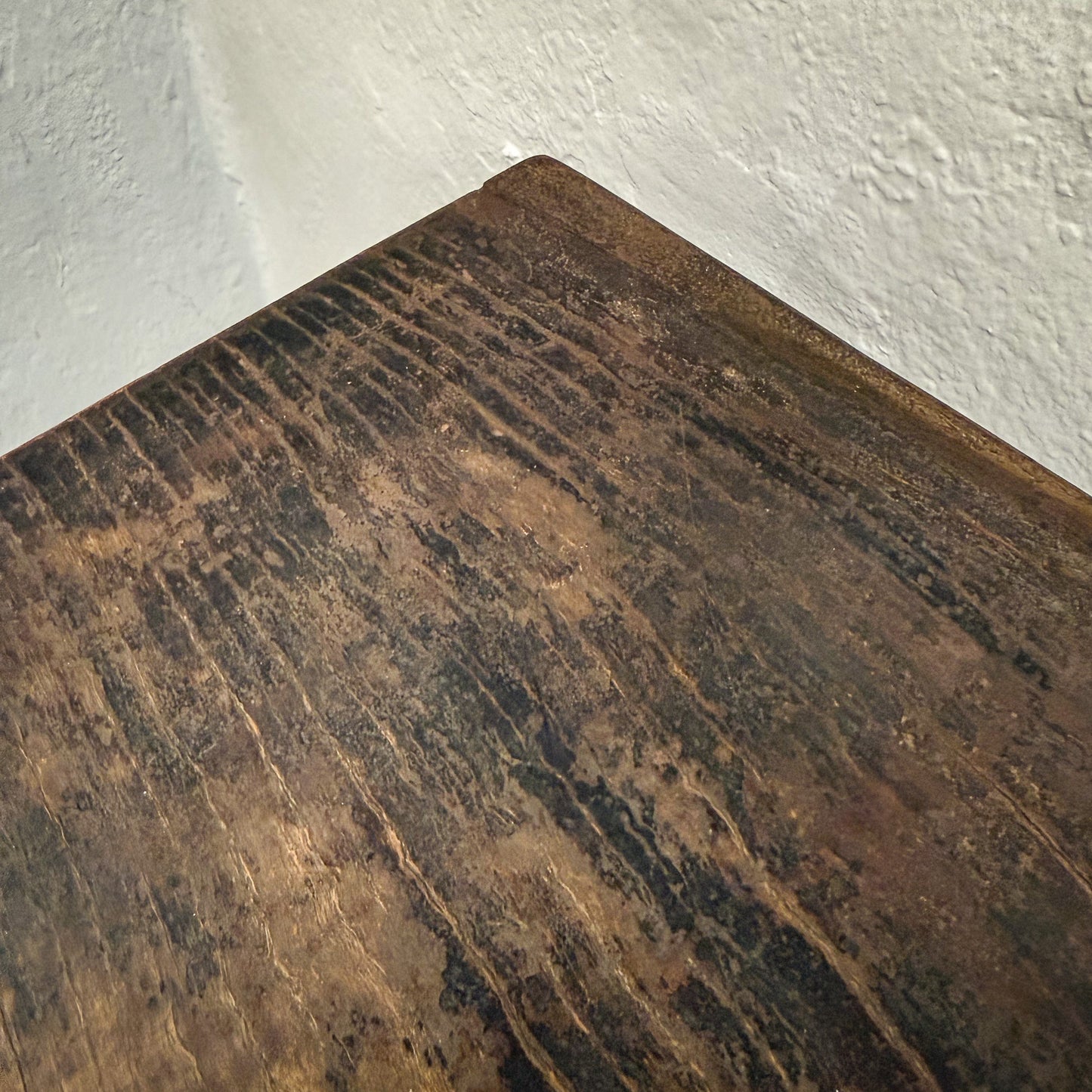 Close-up of a wooden surface with a textured pattern