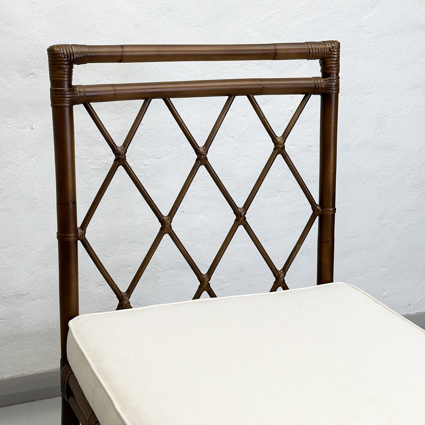 Dark Brown Cane Trellis Chair