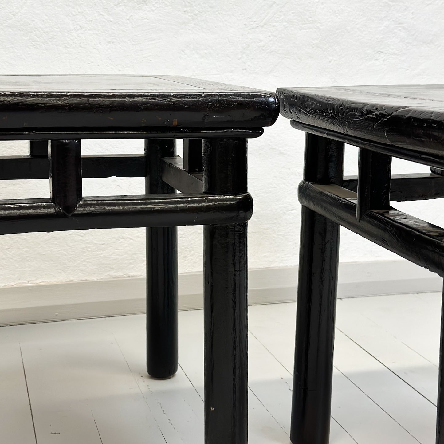 Black Lacquer Chinese Side Table