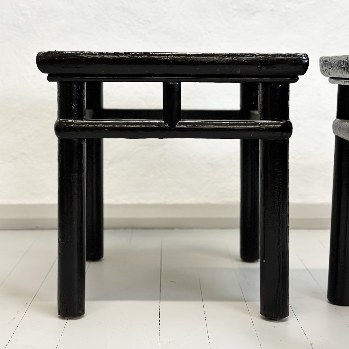 Black Lacquer Chinese Side Table