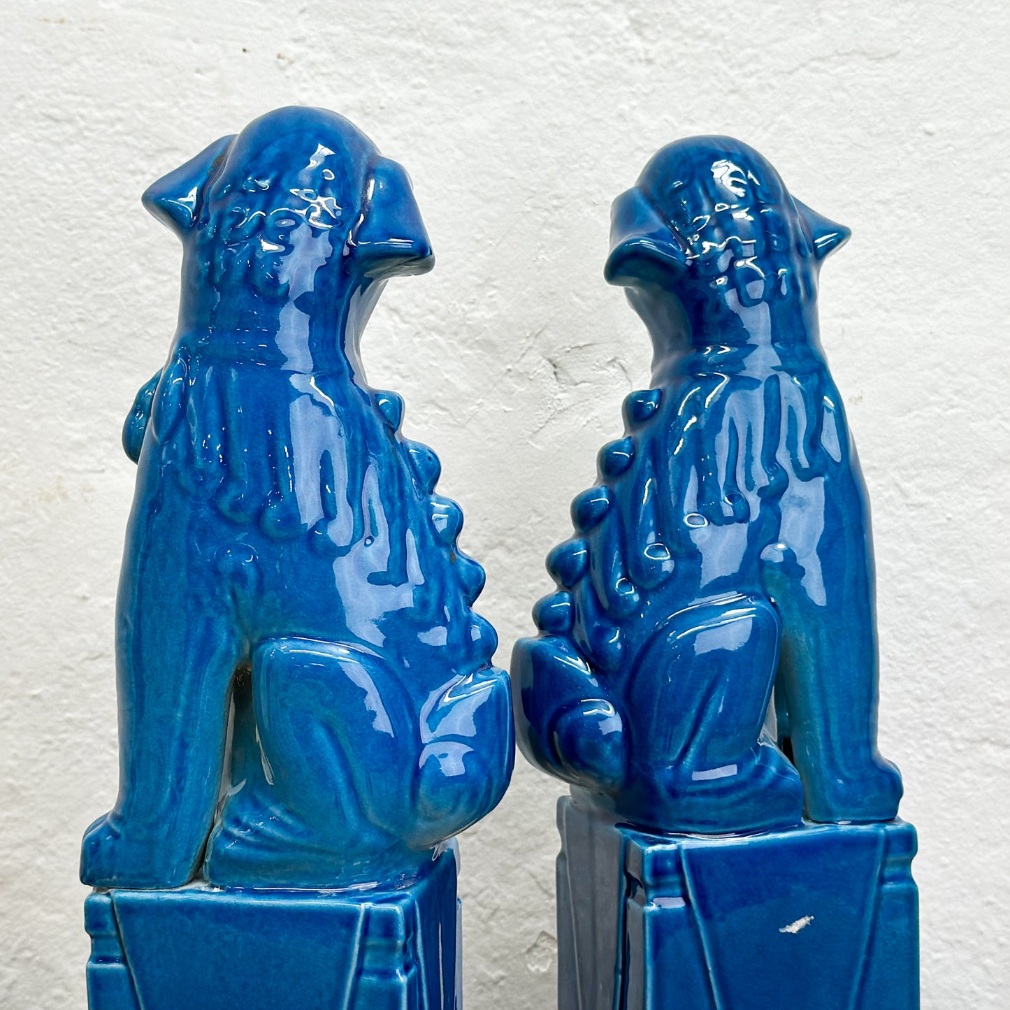 Turquoise Porcelain Foo Dog Set